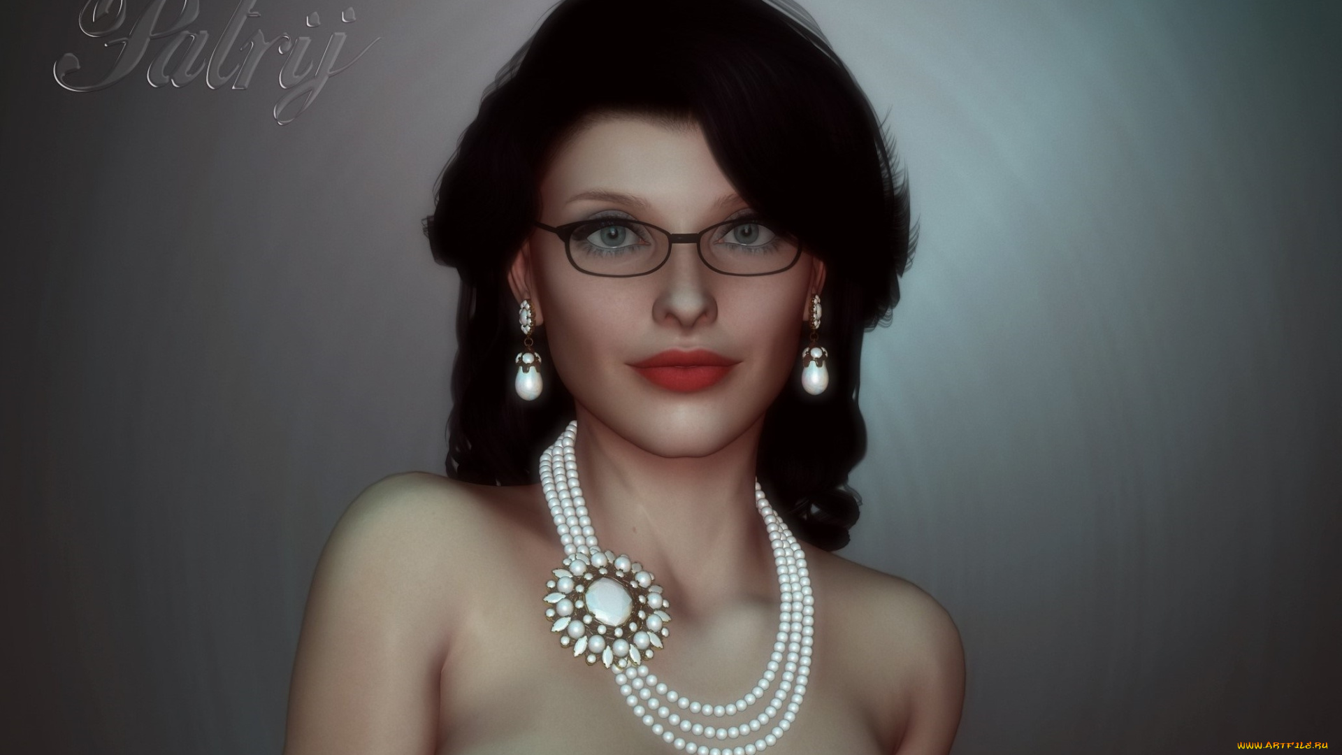 3д, графика, портрет, , portraits, фон, девушка, взгляд