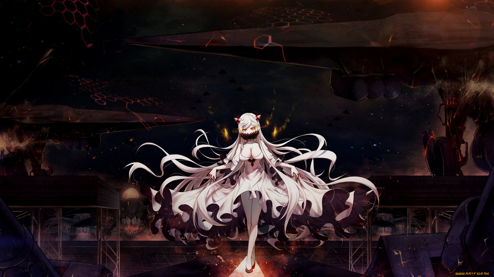 аниме, kantai, collection, kantai, collection, boyogo, midway, hime