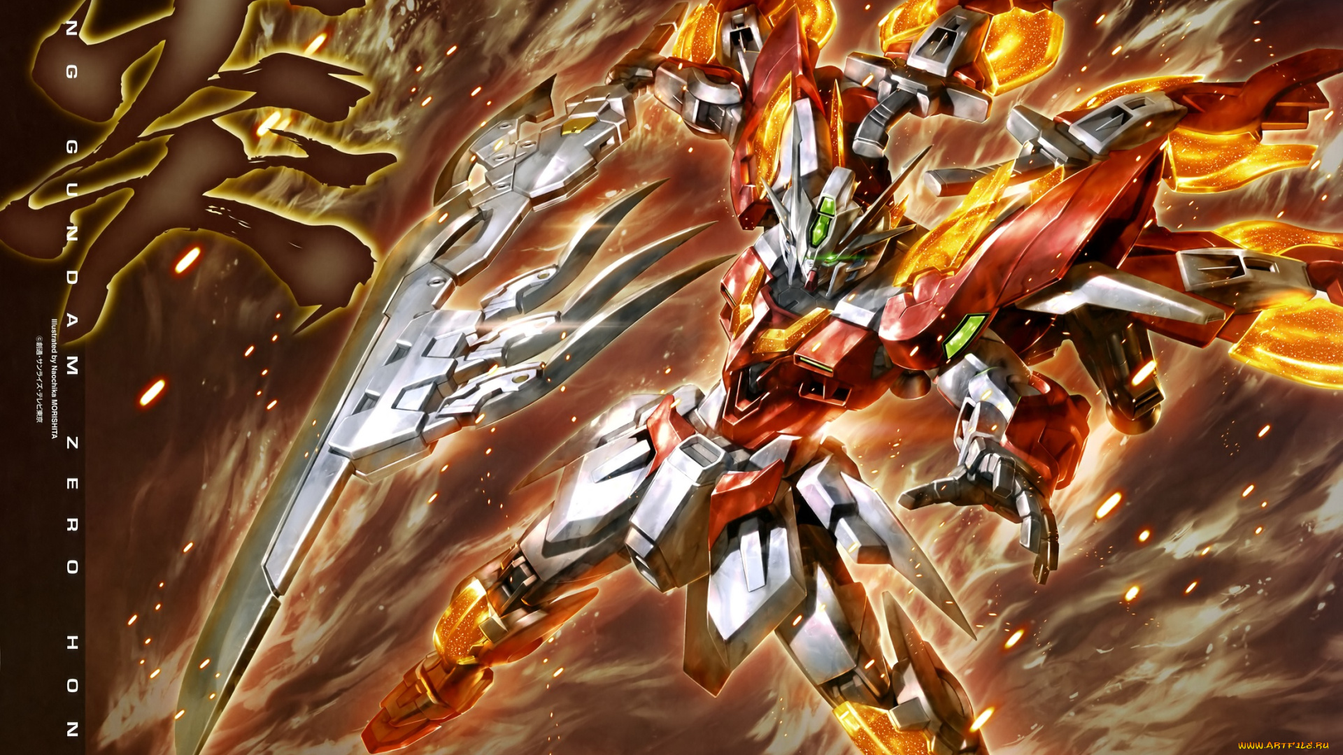 аниме, mobile, suit, gundam, робот