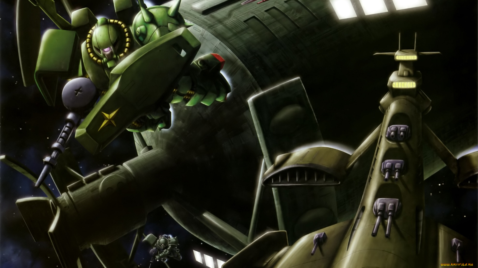 аниме, mobile, suit, gundam, робот