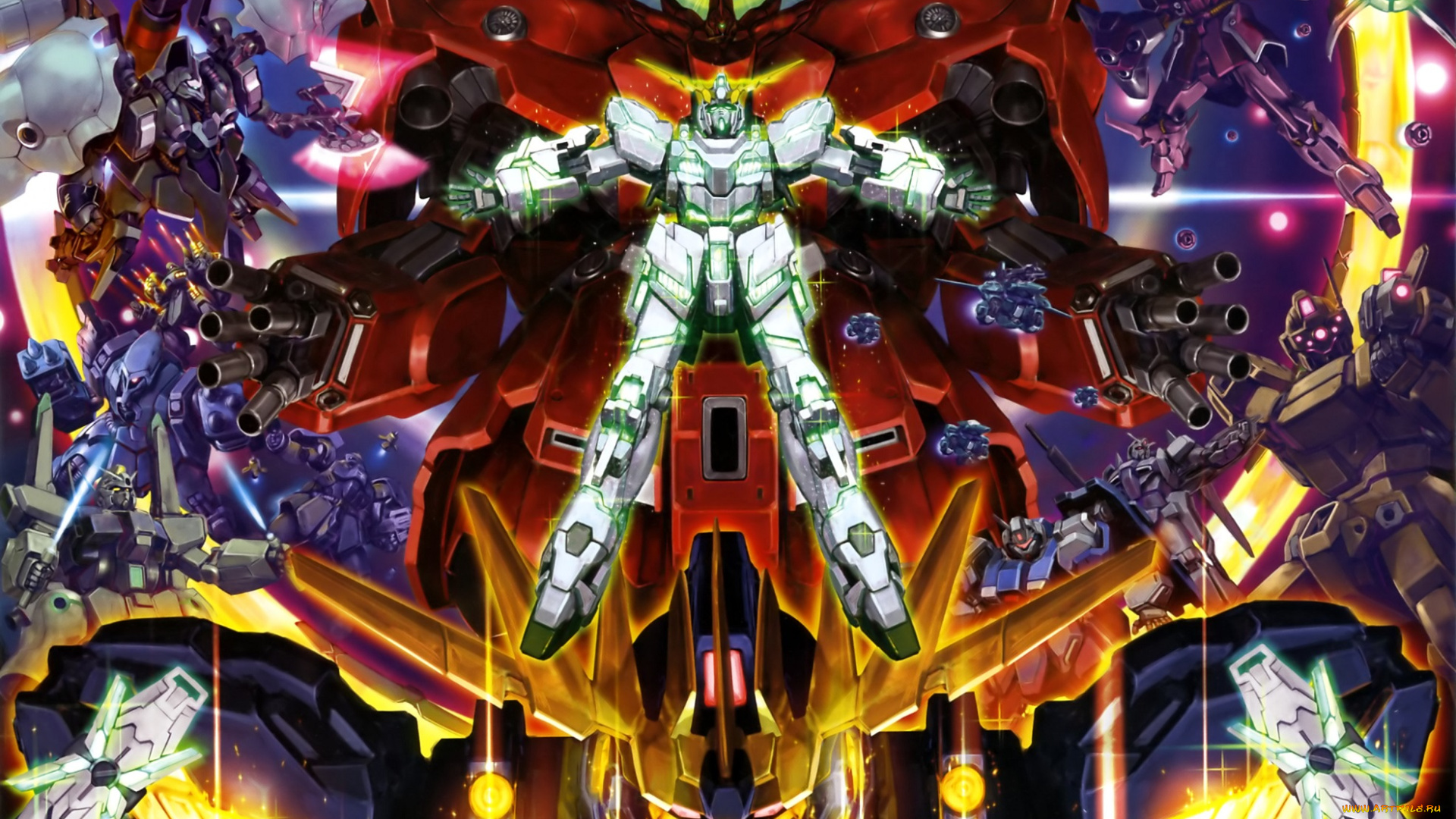 аниме, mobile, suit, gundam, роботы