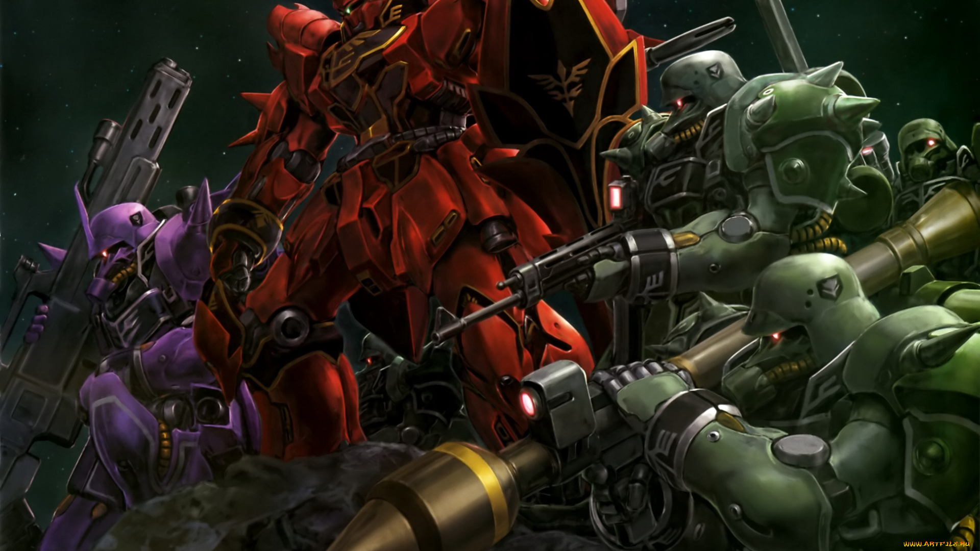 аниме, mobile, suit, gundam, роботы