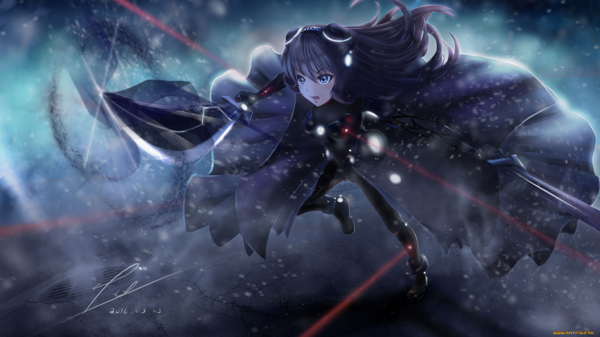 аниме, оружие, , техника, , технологии, gradonlong, арт, девушка