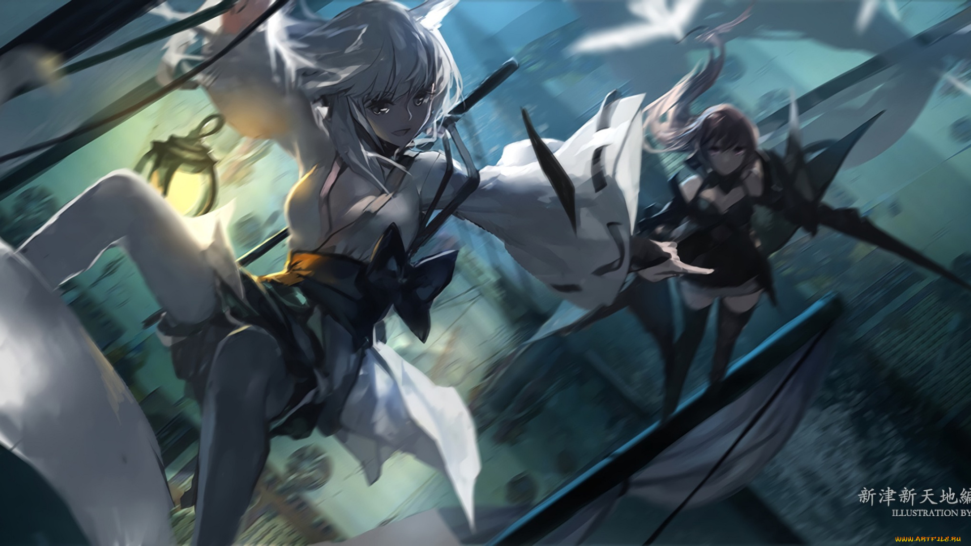 аниме, pixiv, fantasia, pixiv, fantasia, арт, девушки, swd3e2