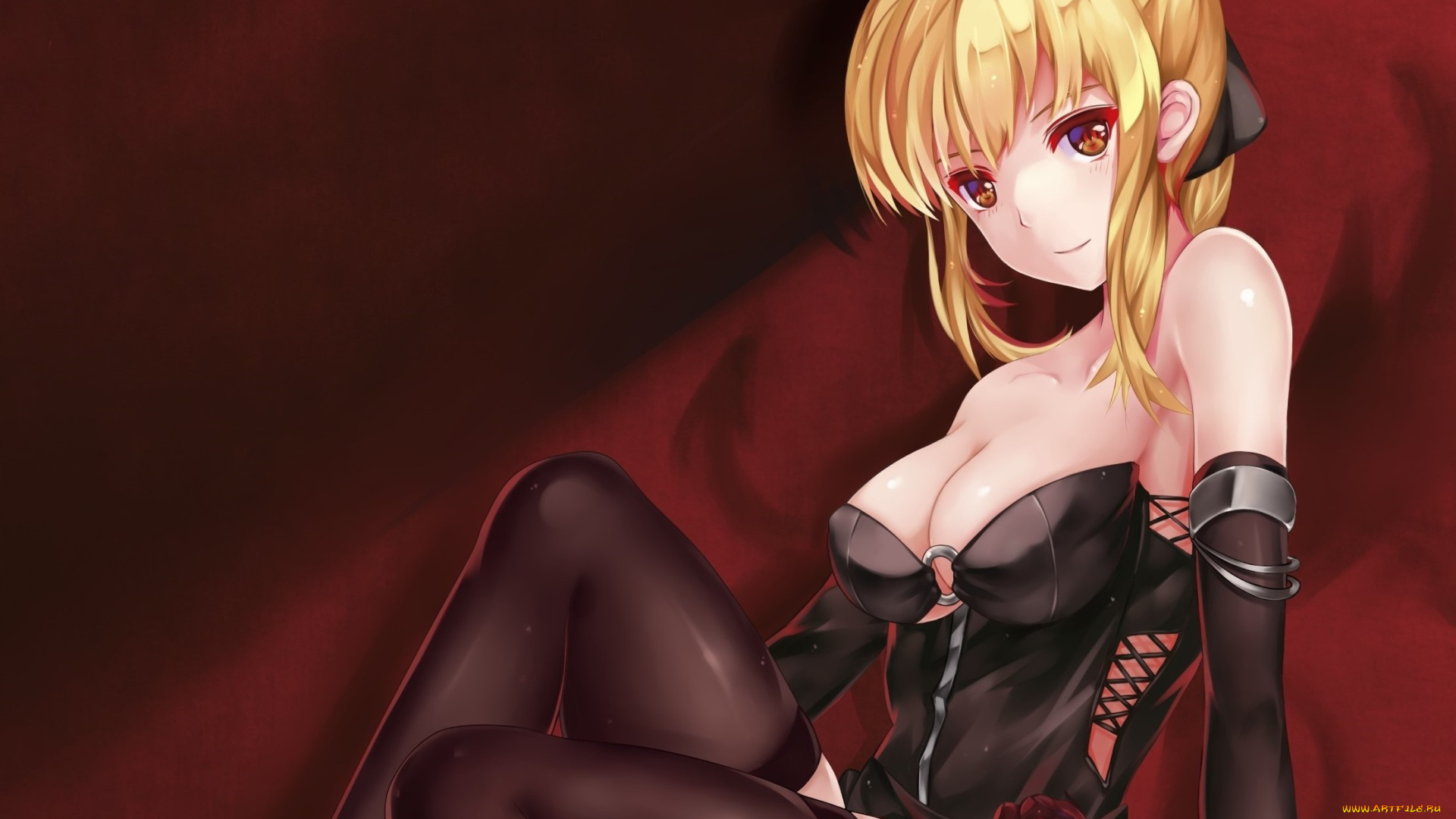 аниме, unknown, , другое, фон, взгляд, девушка