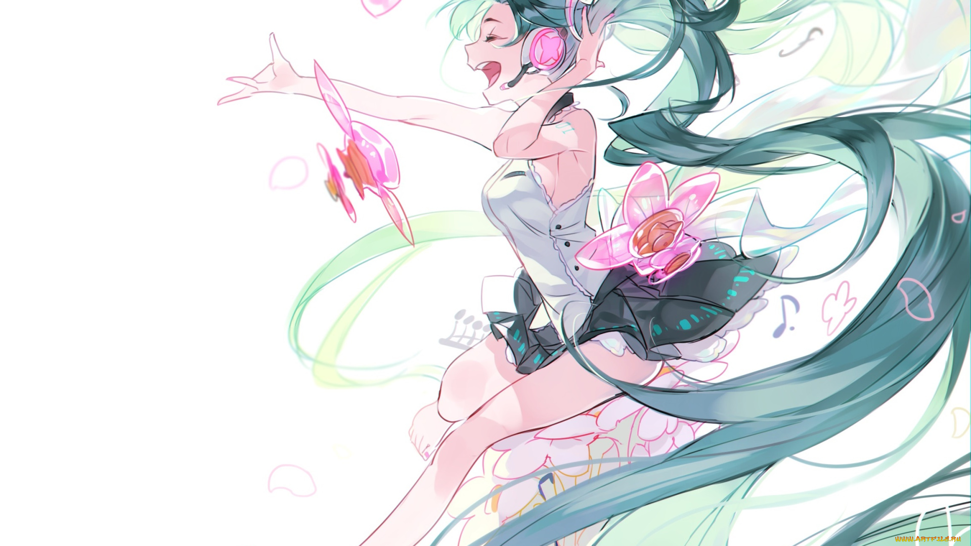 аниме, vocaloid, девушка