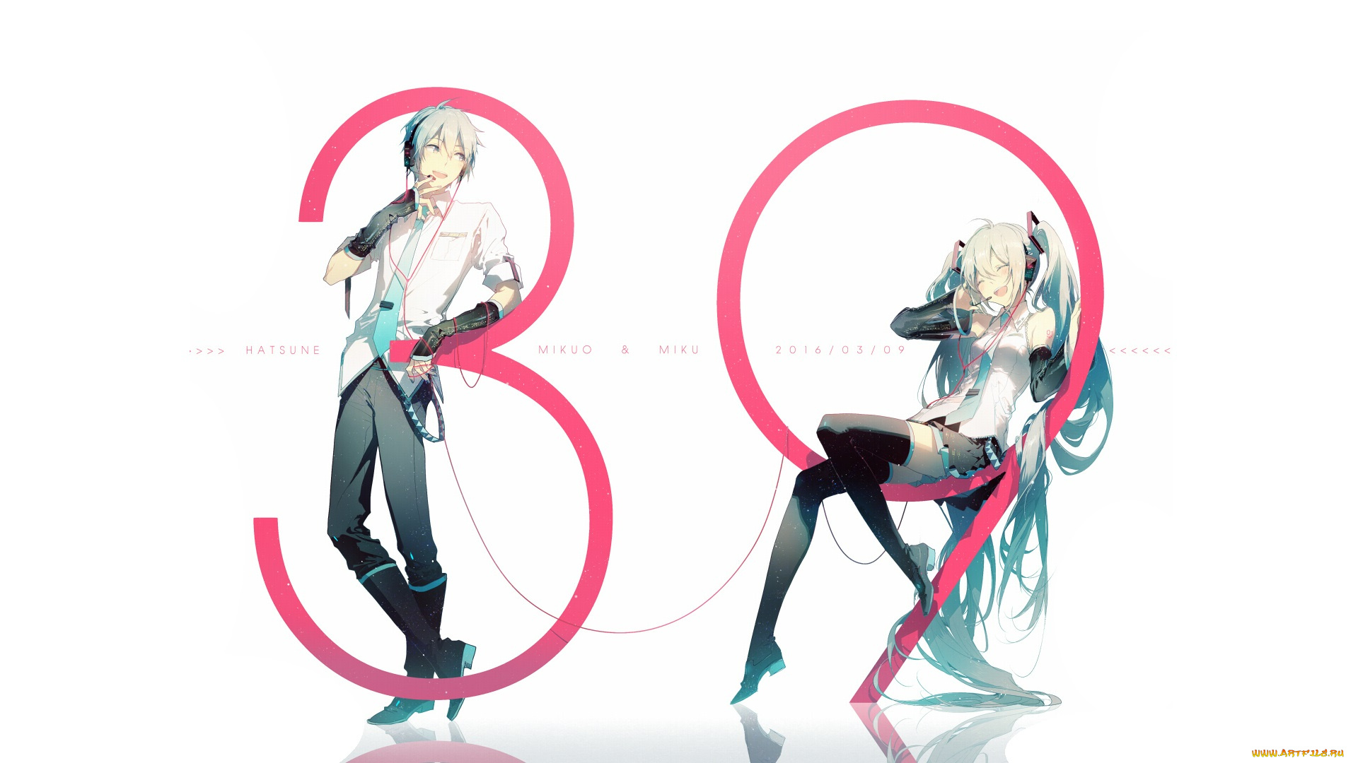 аниме, vocaloid, девушка, парень