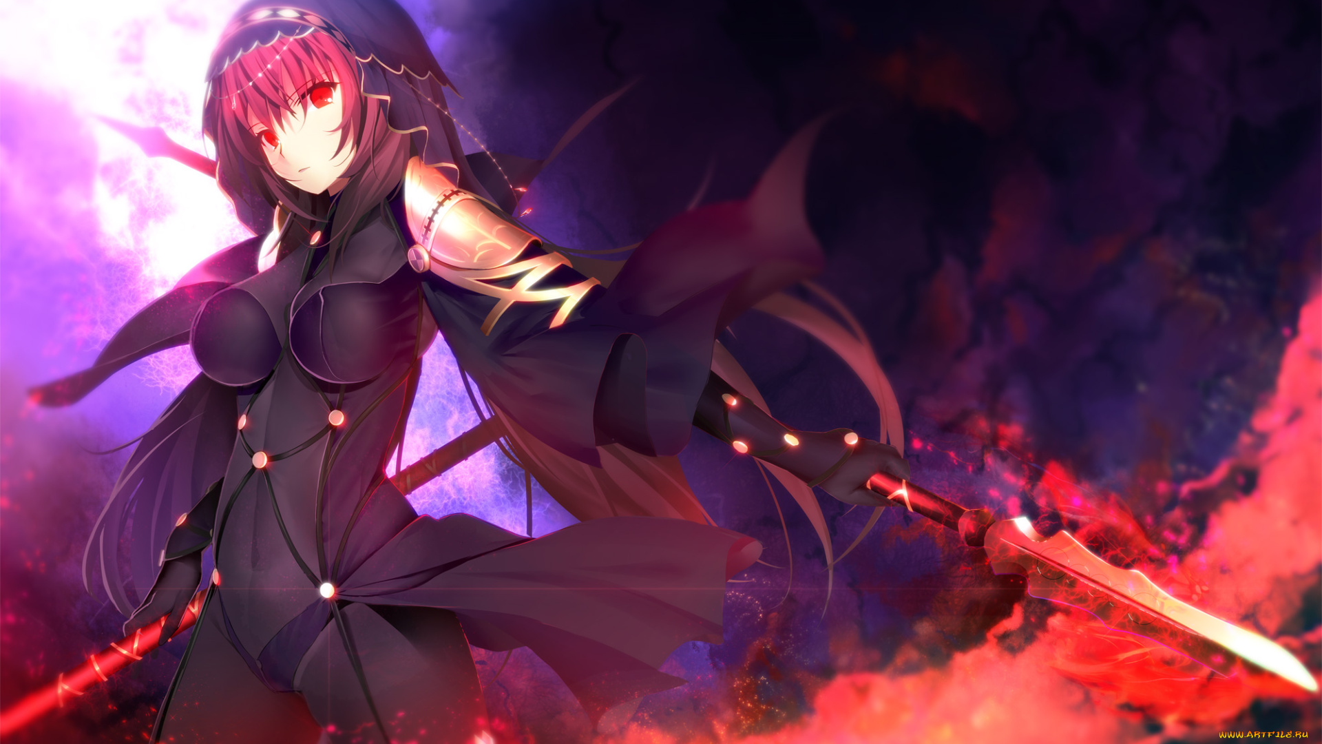 fate, , , grand, order, аниме, fate, stay, night, взгляд, девушка, оружие, фон