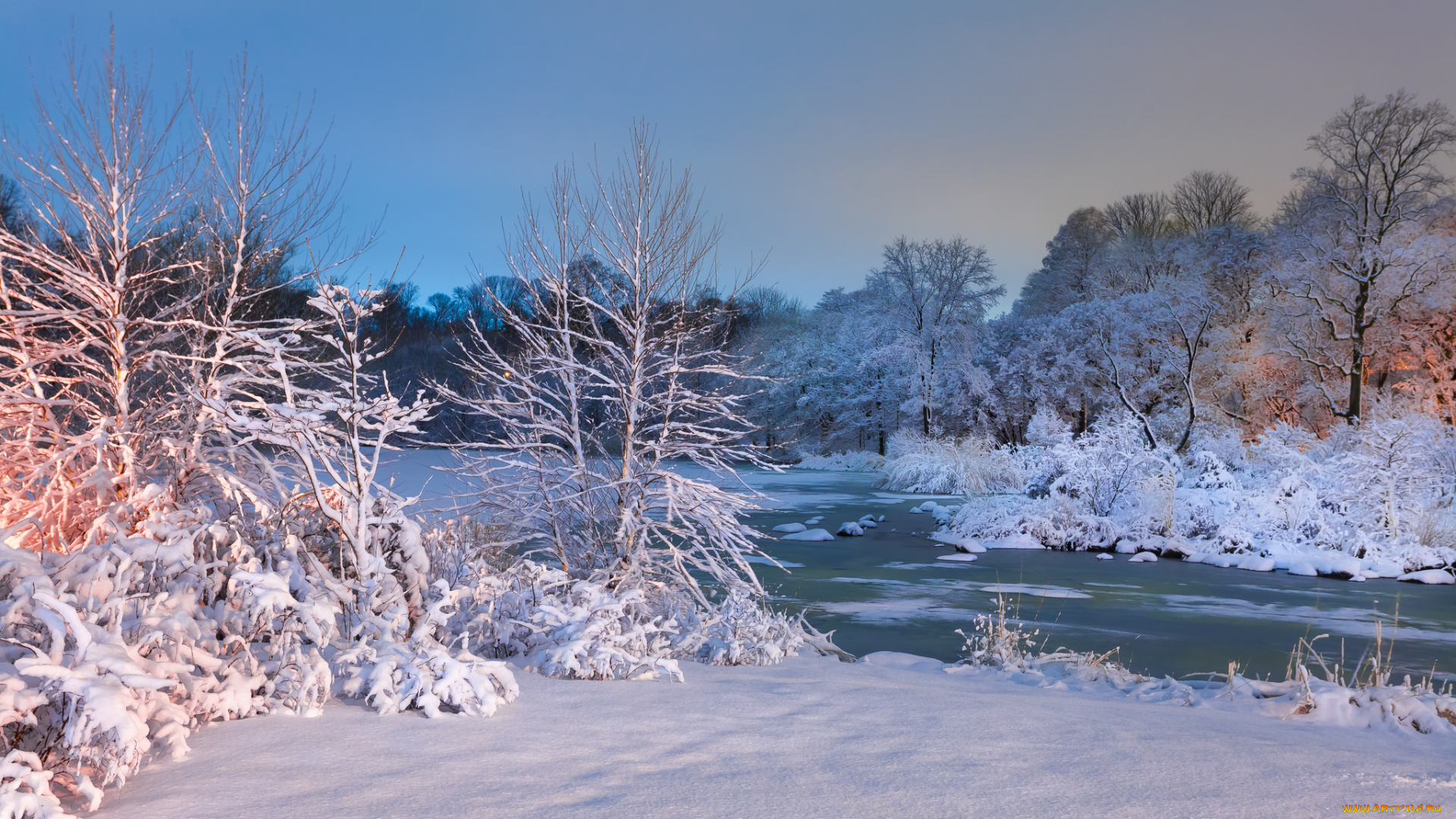 природа, зима, снег