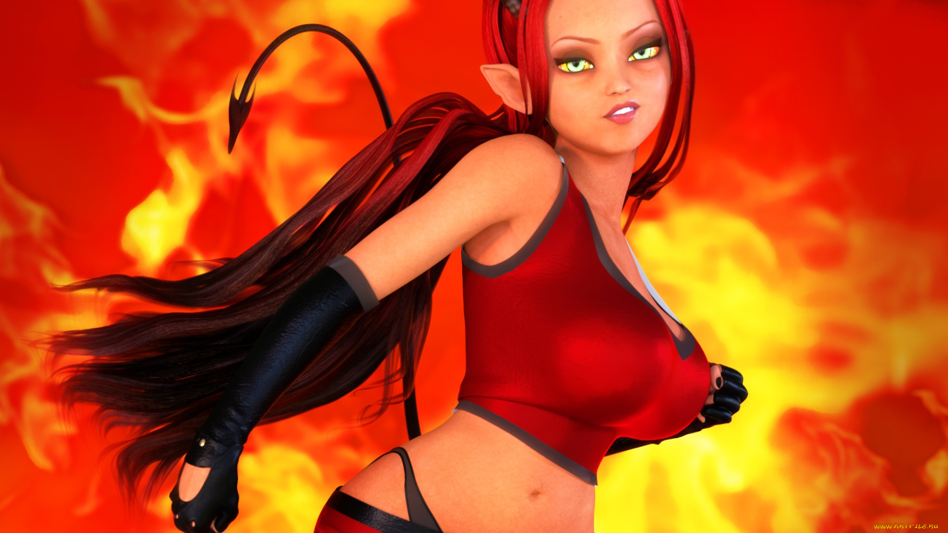 векторная, графика, другое, , other, эльфийка, фон, взгляд, девушка