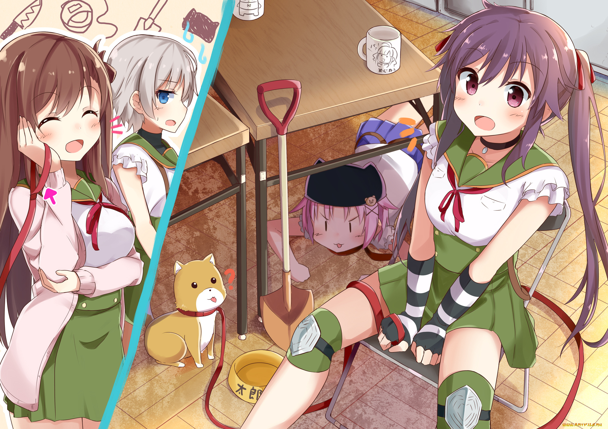 аниме, unknown, , другое, gakkou, gurashi, ebisuzawa, kurumi, naoki, miki, takeya, yuki, wakasa, yuuri, sasahara, wakaba