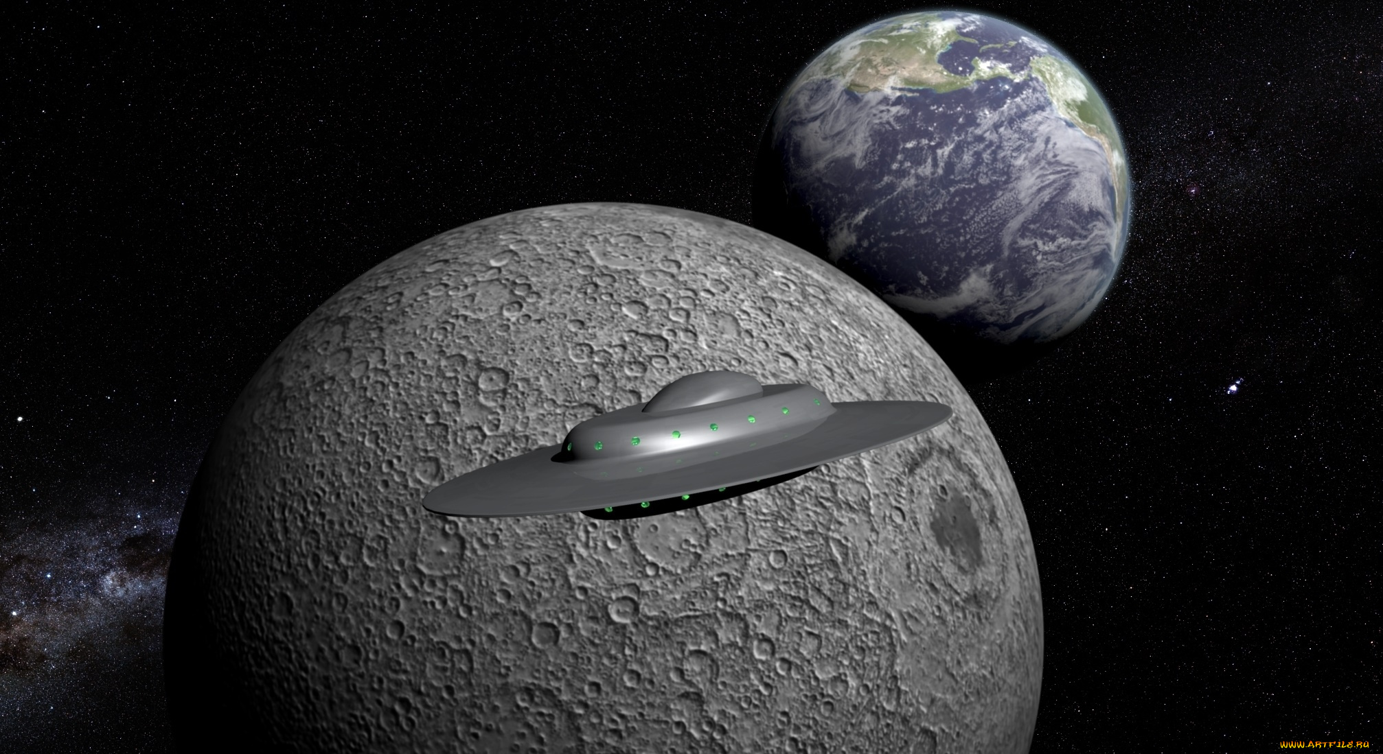 космос, арт, космический, корабль, планета, звезды, вселенная, полет