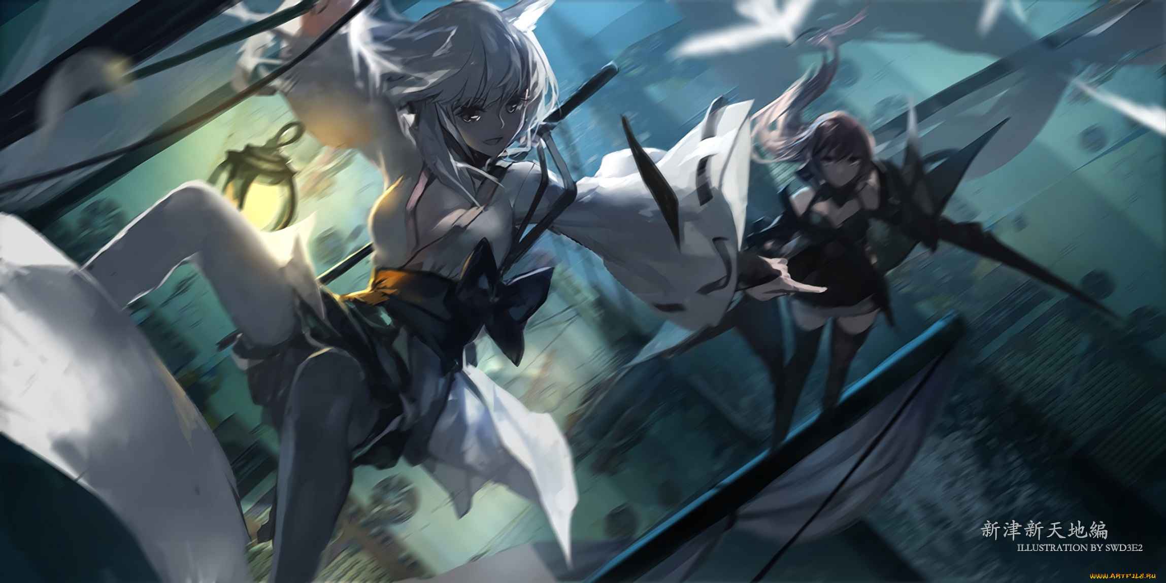 аниме, pixiv, fantasia, pixiv, fantasia, арт, девушки, swd3e2