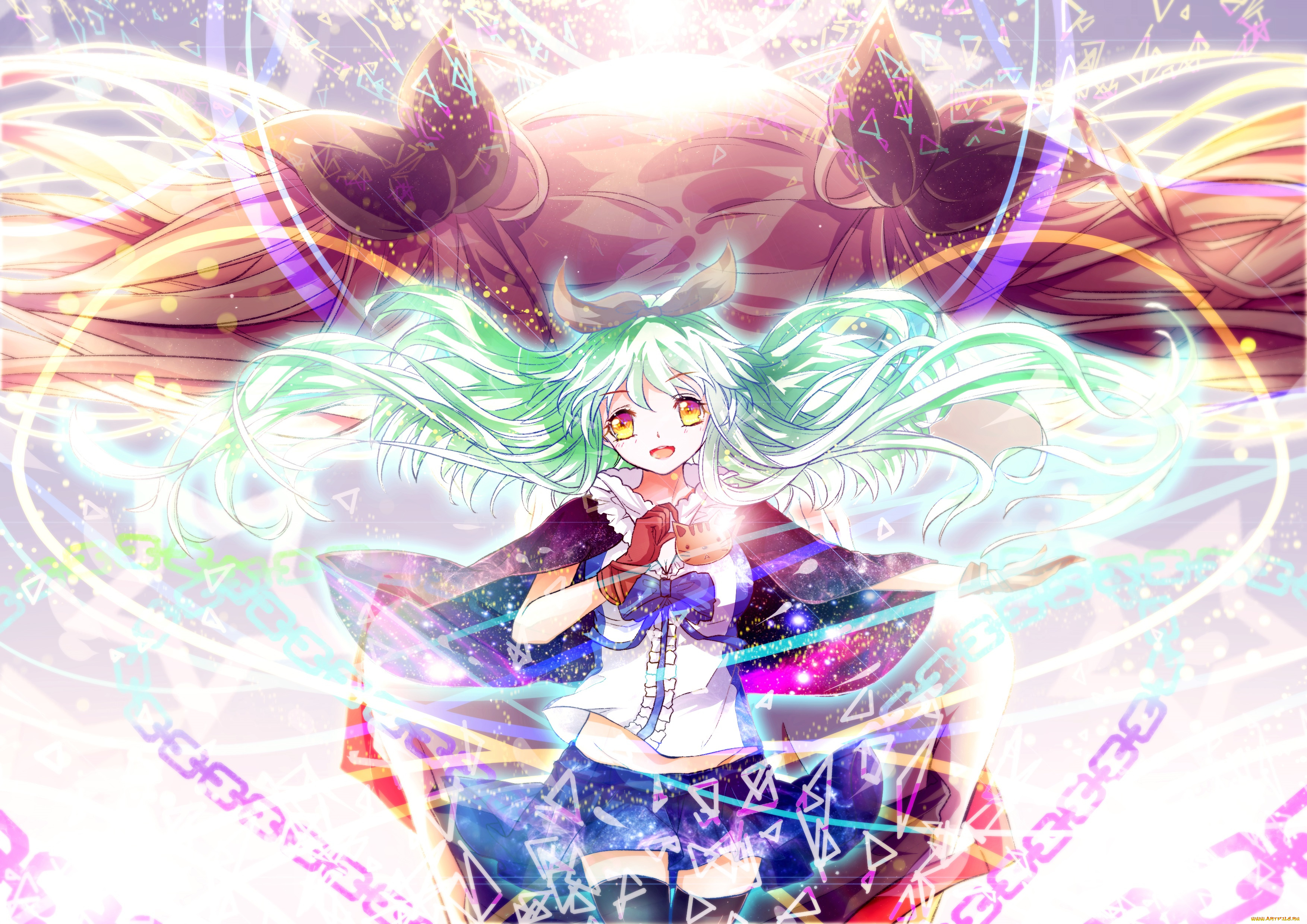 аниме, магия, , колдовство, , halloween, neco, meow, арт, девочка