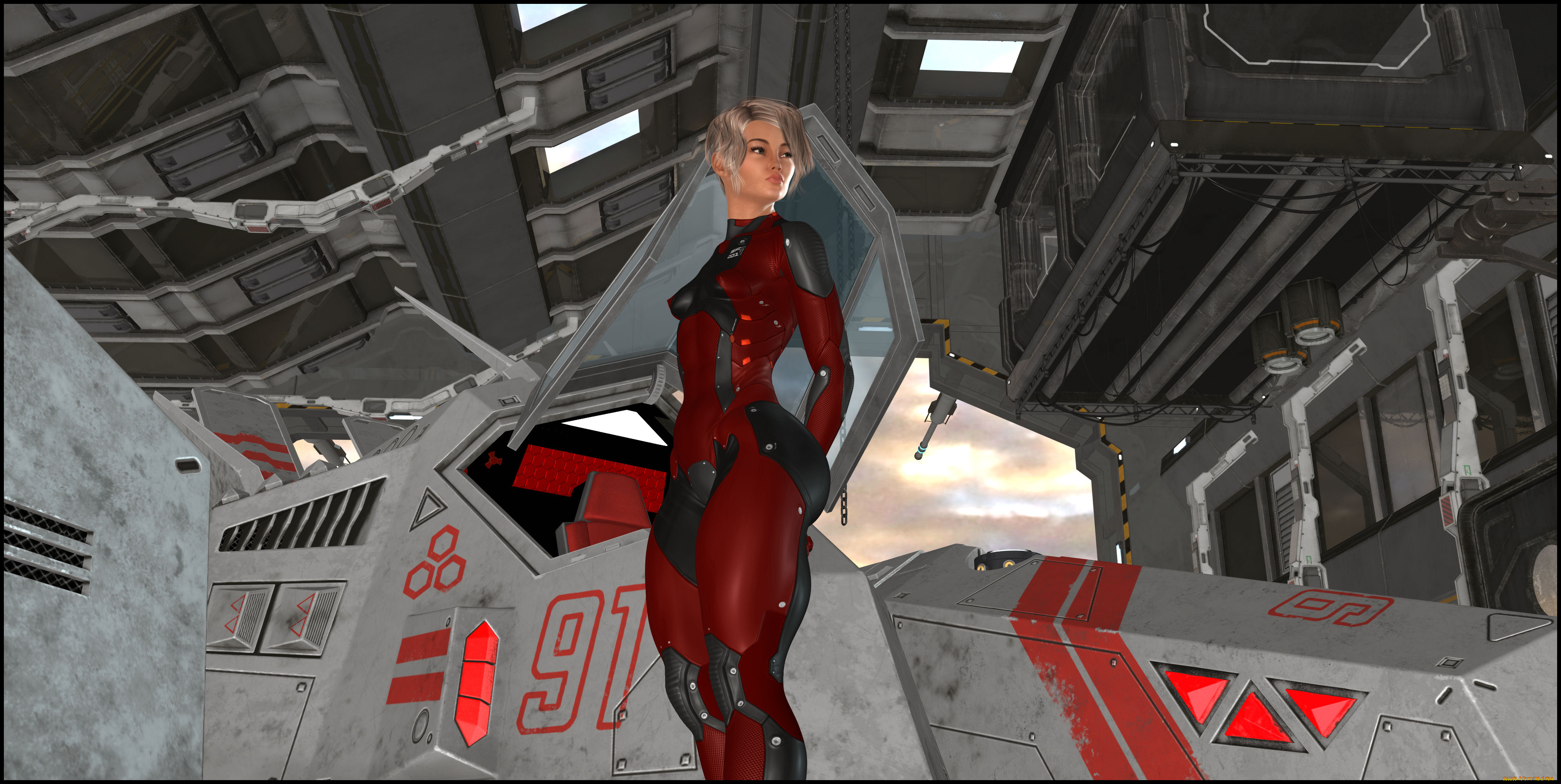 3д, графика, фантазия, , fantasy, взгляд, девушка, фон