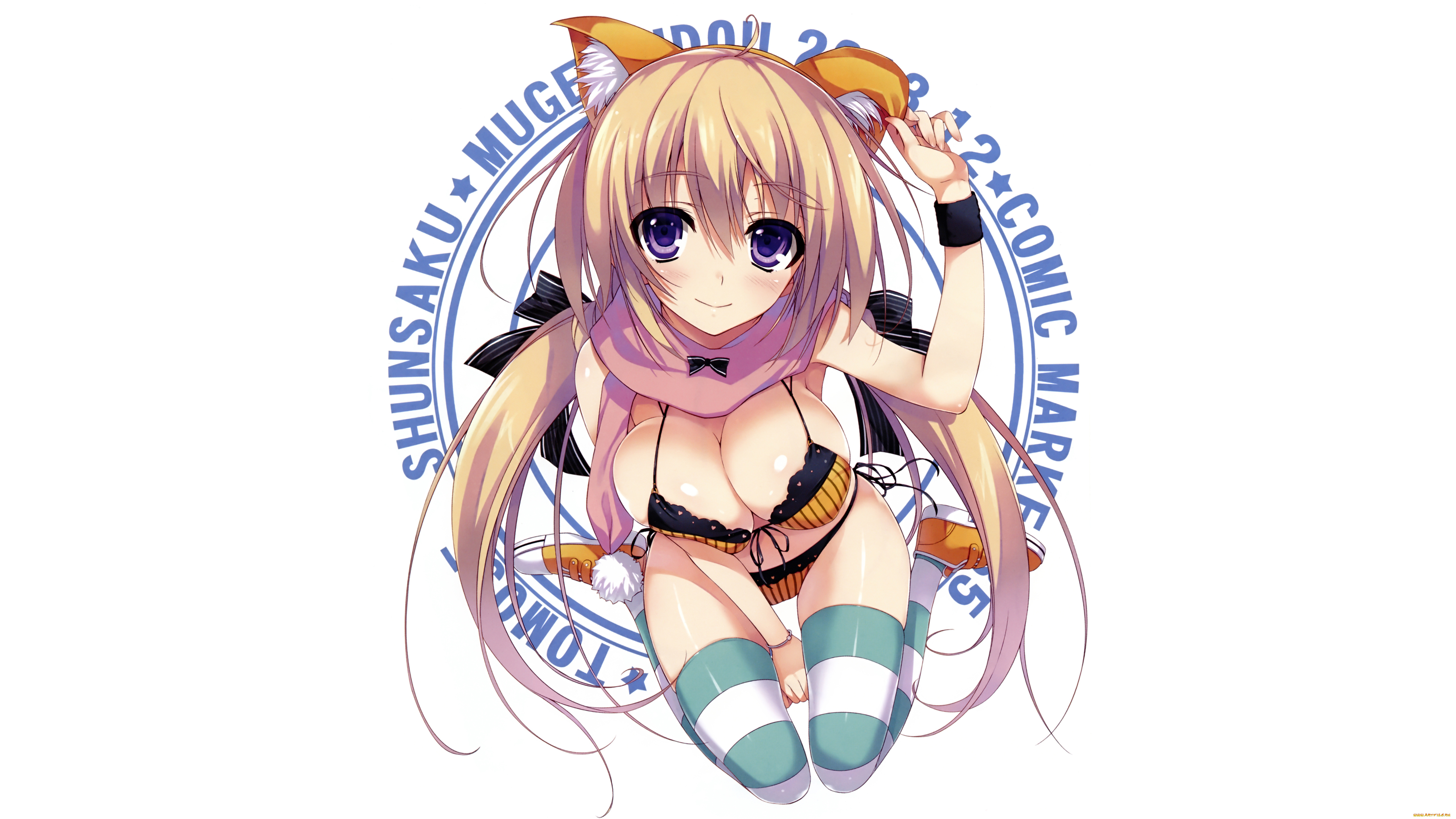 аниме, животные, , существа, tomose, shunsaku, арт, девушка