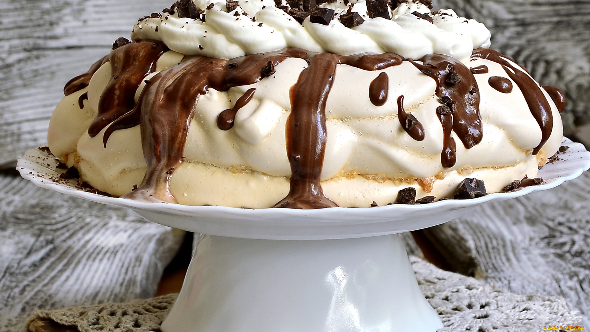 еда, торты, шоколад, павлова, безе, десерт, торт