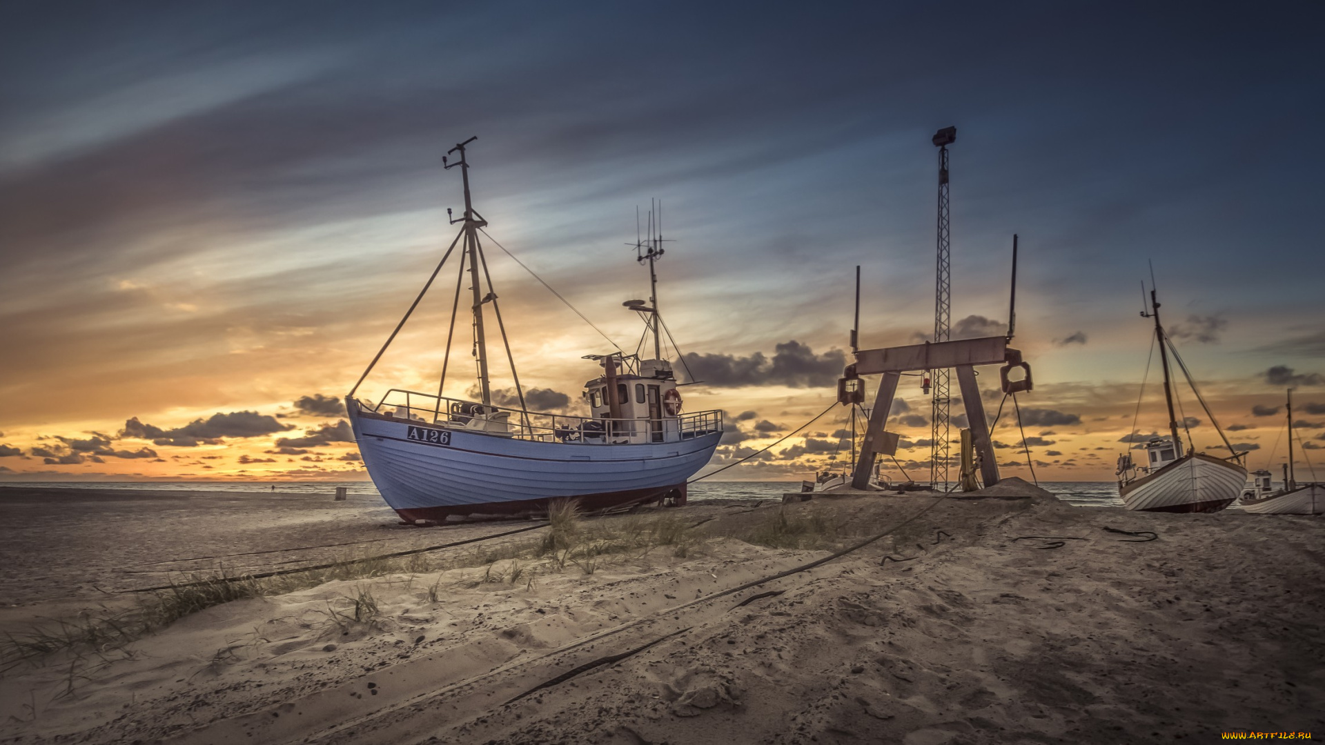 корабли, баркасы, , , буксиры, пляж