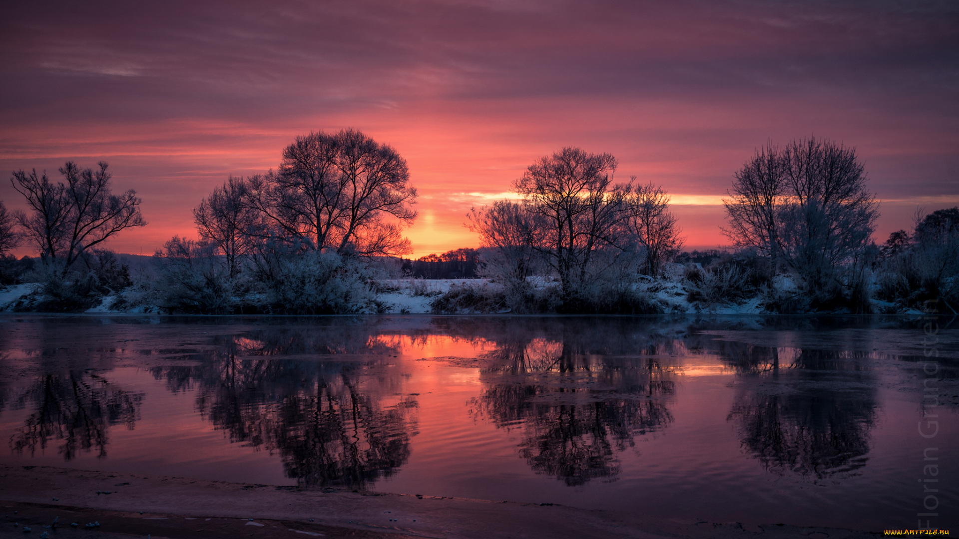 природа, восходы, закаты, закат, река