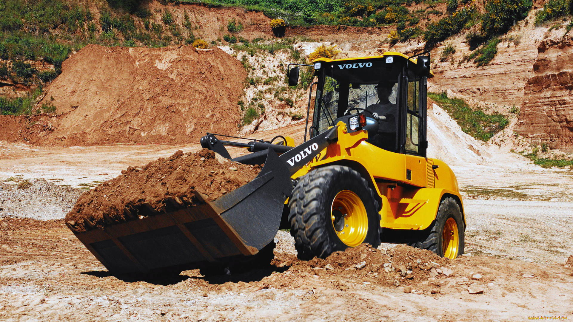 техника, фронтальные, погрузчики, volvo