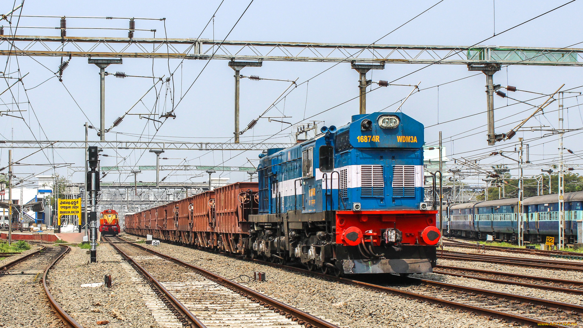 техника, поезда, состав, локомотив