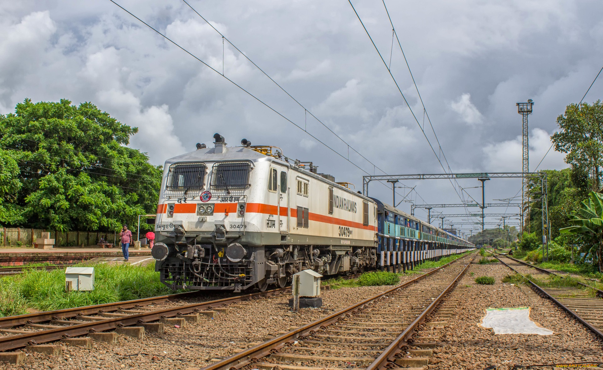 техника, поезда, локомотив, состав