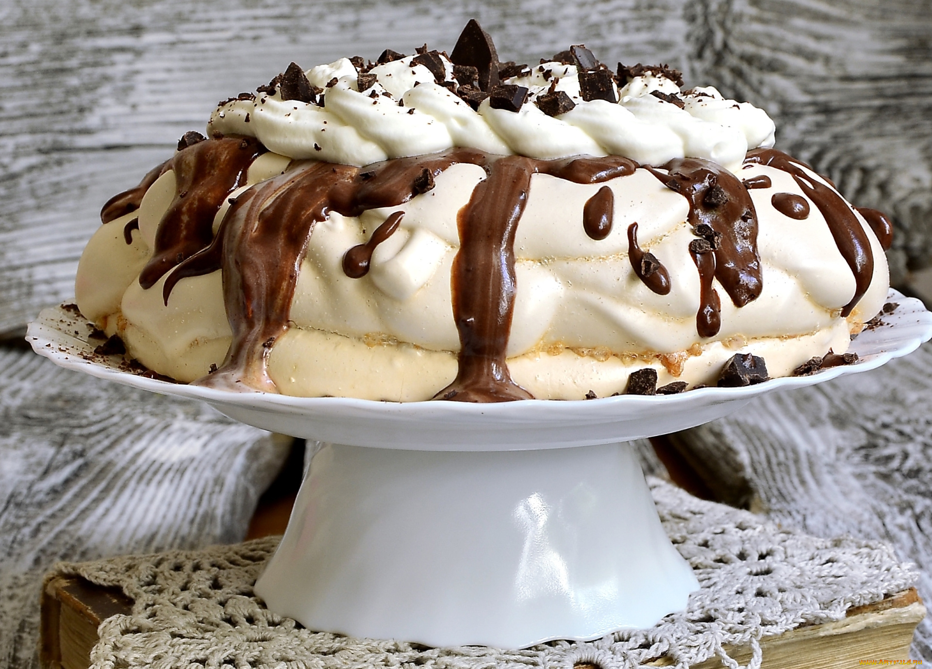 еда, торты, шоколад, павлова, безе, десерт, торт