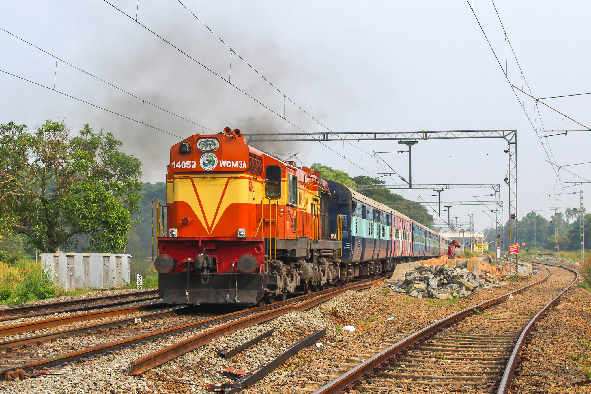 техника, поезда, состав, локомотив