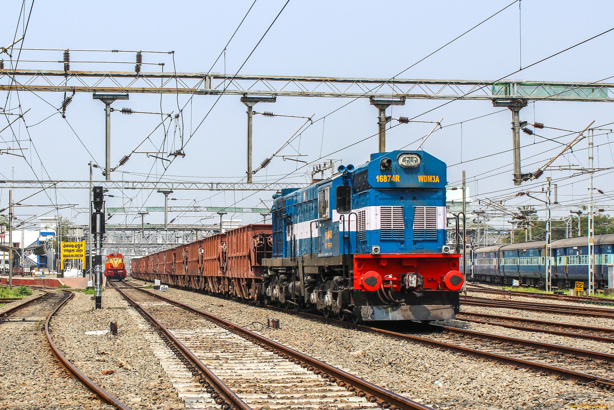 техника, поезда, состав, локомотив