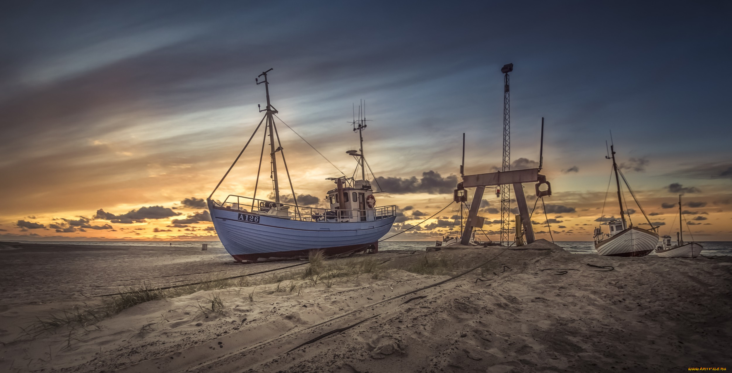 корабли, баркасы, , , буксиры, пляж