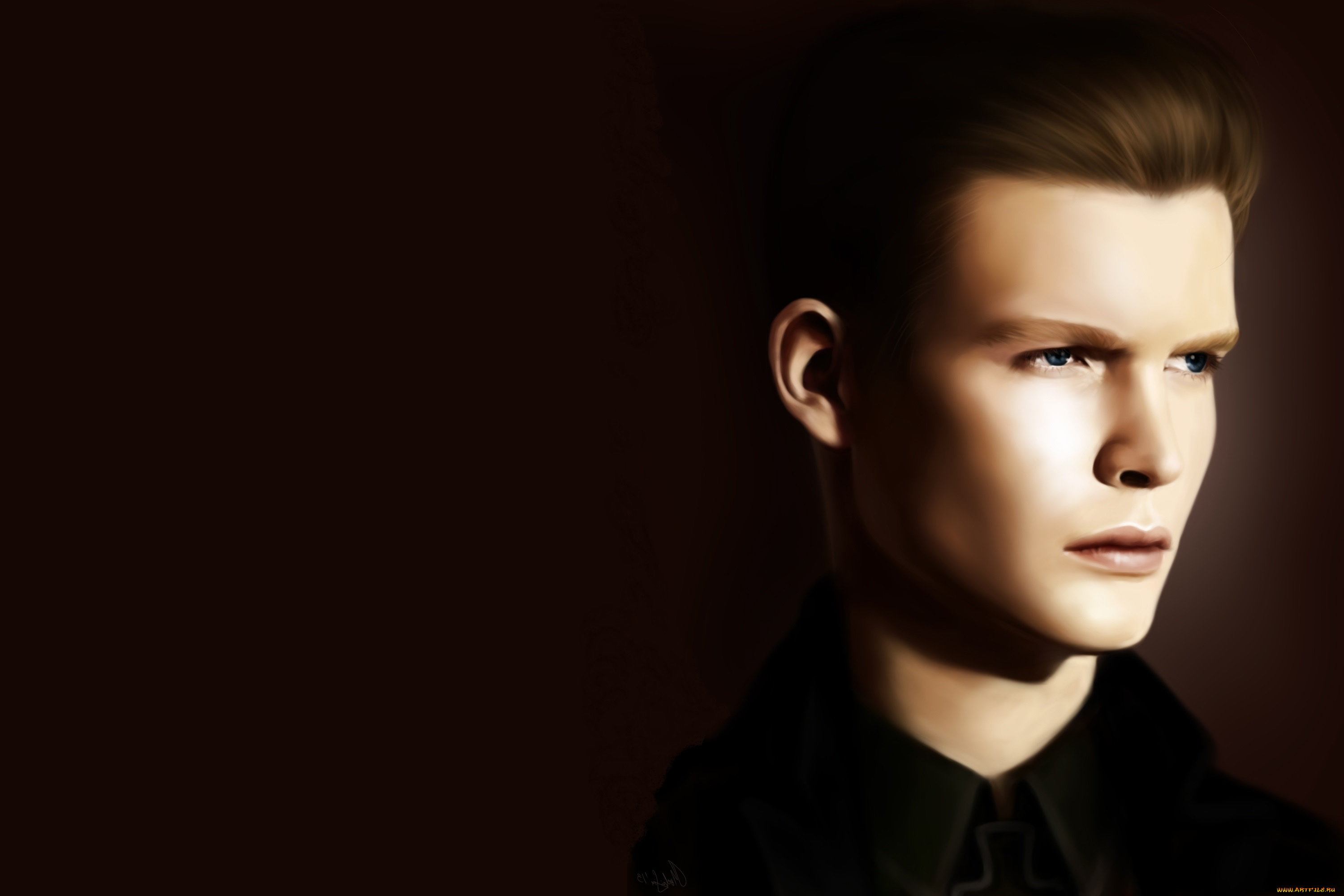 рисованное, люди, парень