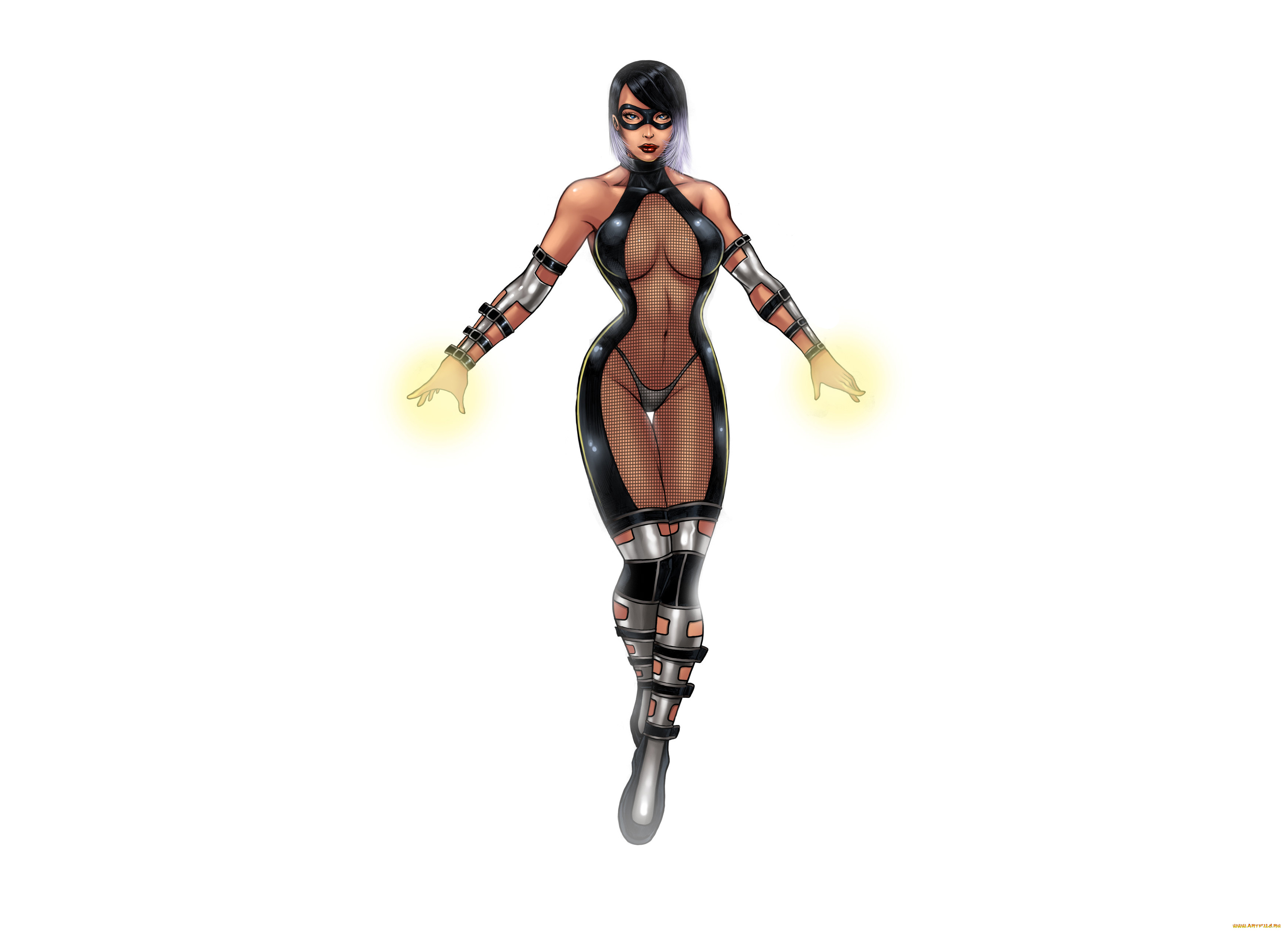 рисованное, комиксы, униформа, взгляд, фон, девушка