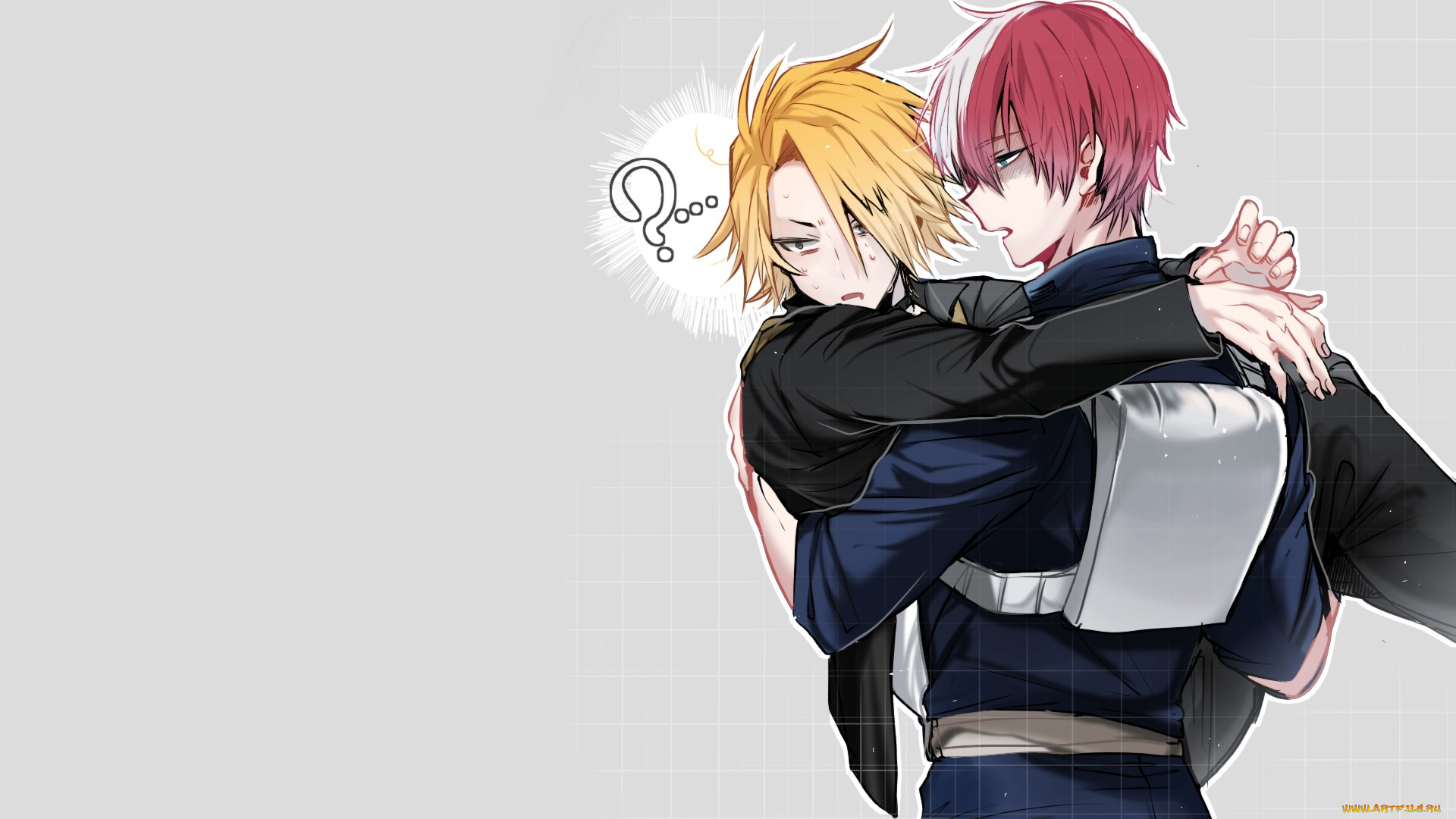 аниме, boku, no, hero, academia, boku, no, hero, academia, kaminari, denki, todoroki, shouto, my