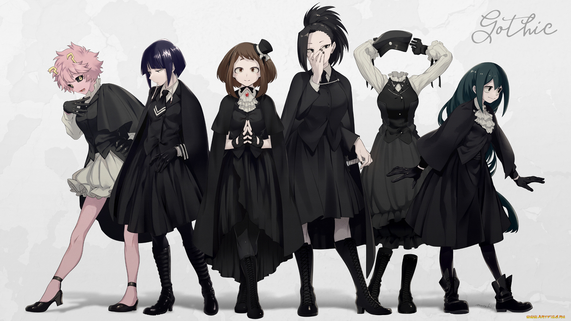 аниме, boku, no, hero, academia, девушки