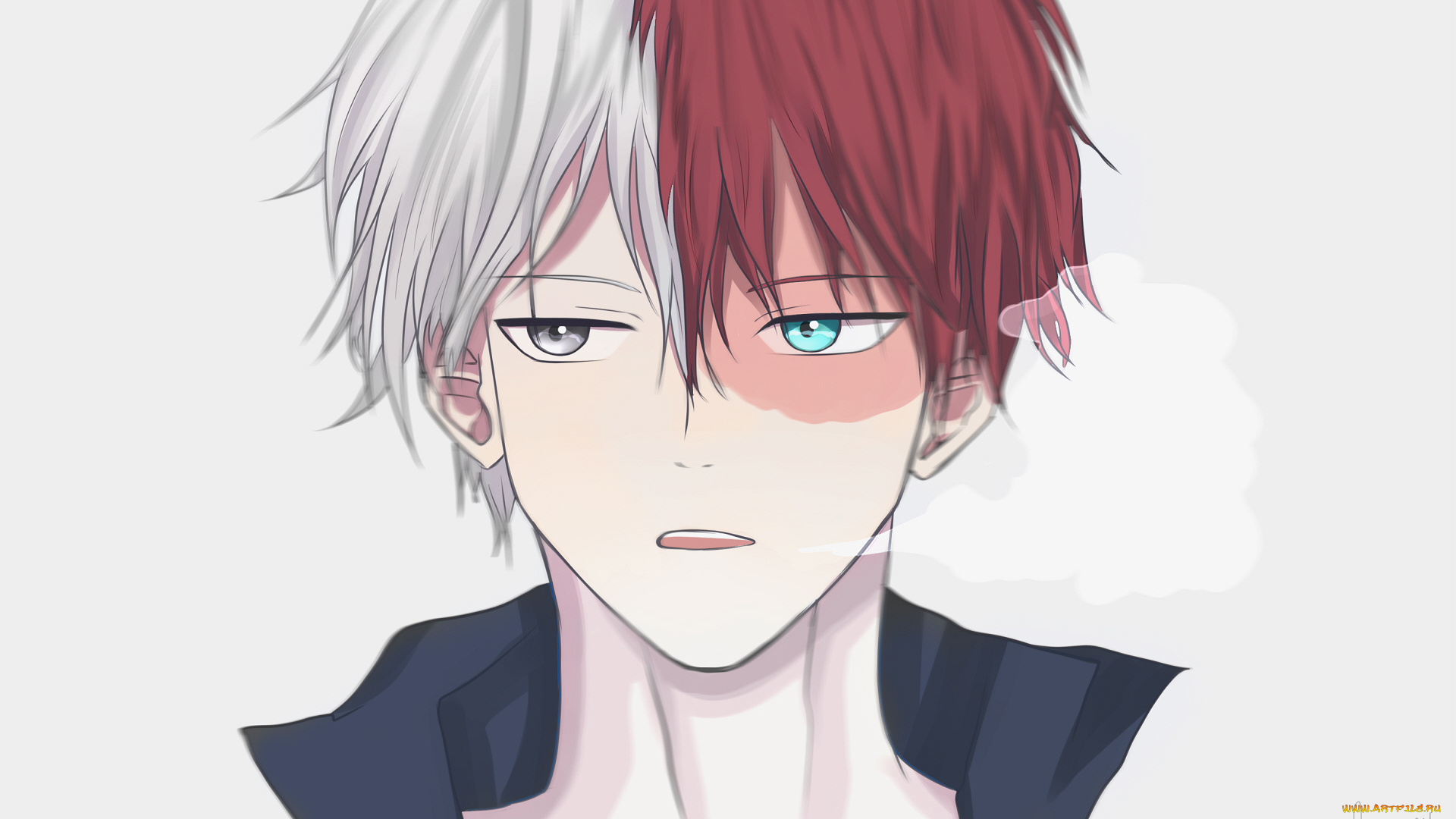 аниме, boku, no, hero, academia, тодороки, шото