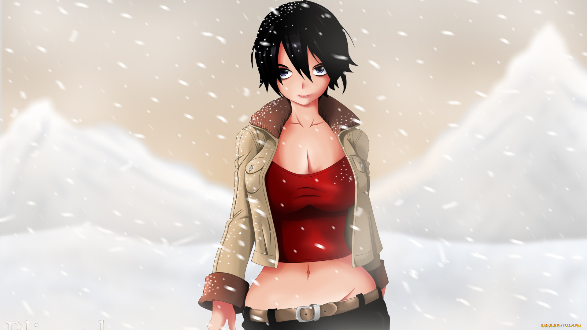 аниме, fairy, tail, фон, взгляд, девушка