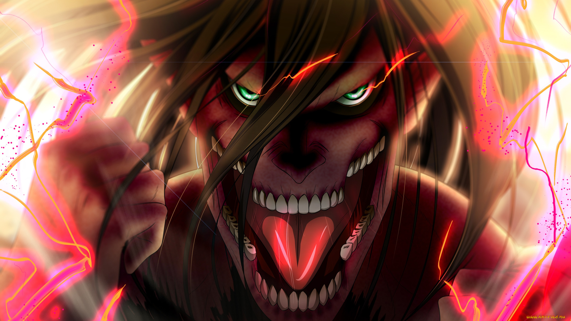 аниме, shingeki, no, kyojin, титан