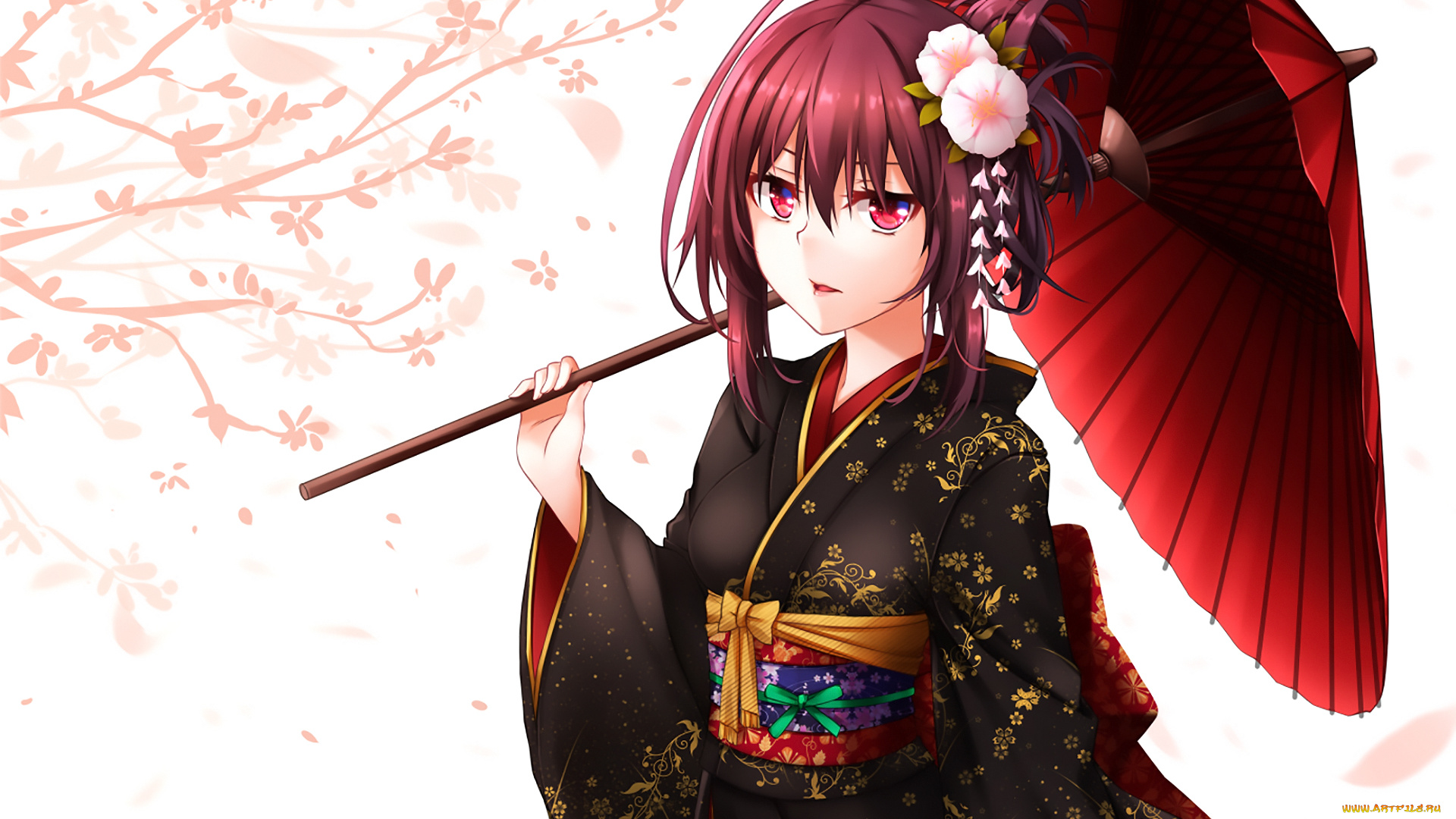 аниме, unknown, , другое, , фон, взгляд, девушка