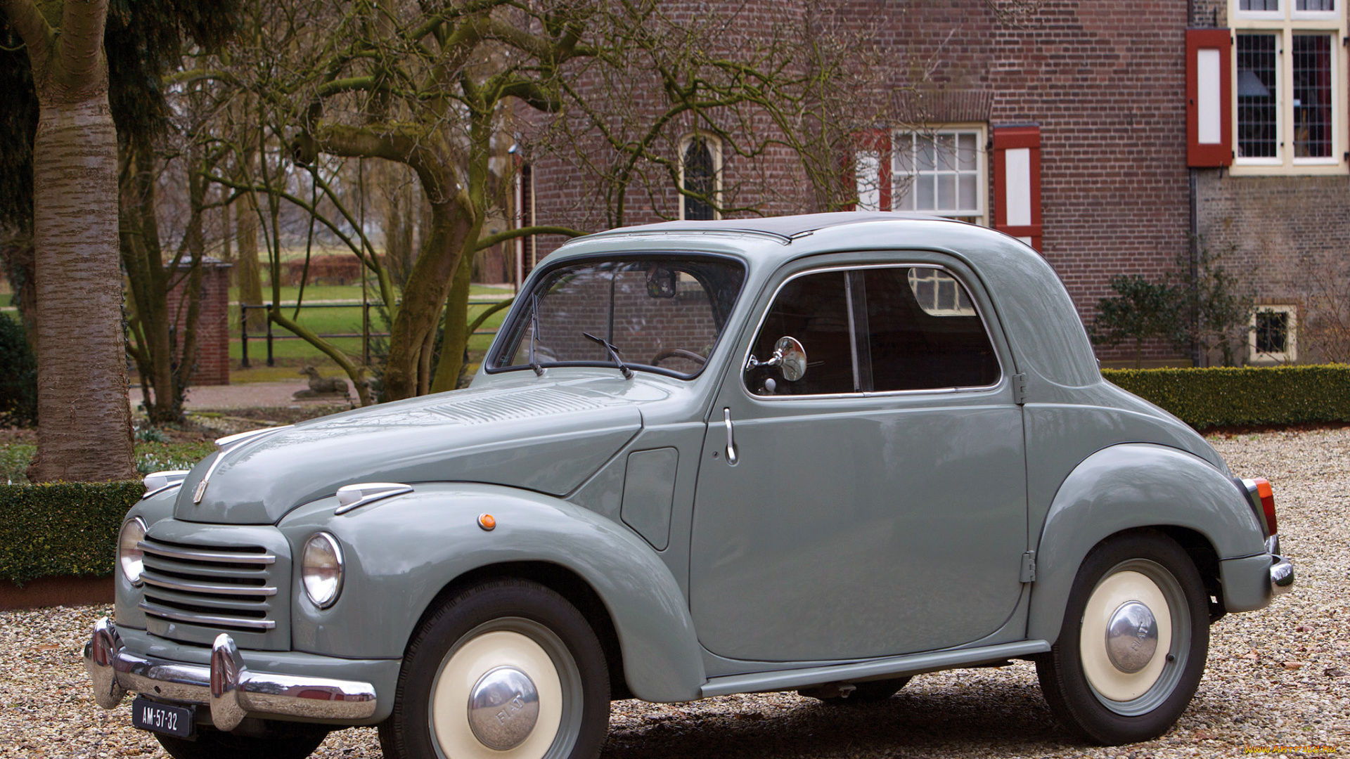 автомобили, fiat, гравий, здание, дом, серый, 500c, topolino, 1949-55, фиат