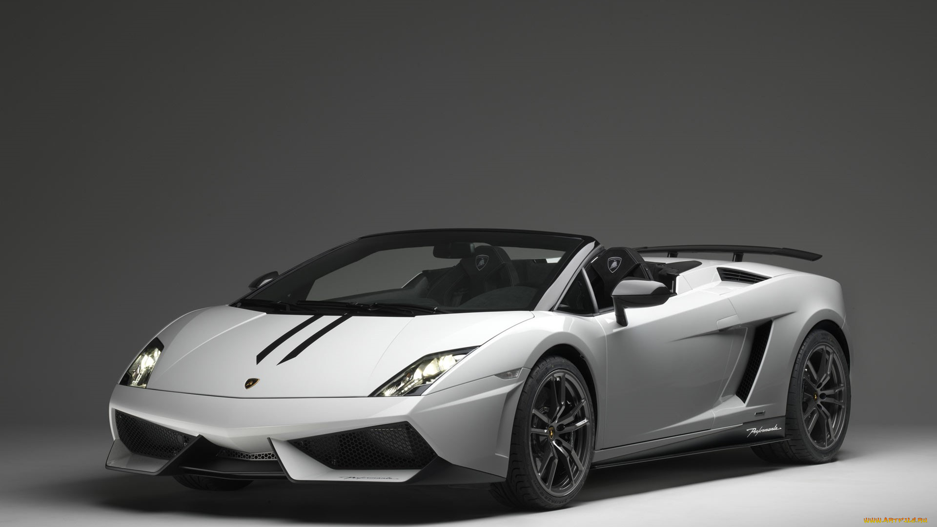 автомобили, lamborghini, белый, кабриолет, ламборгини