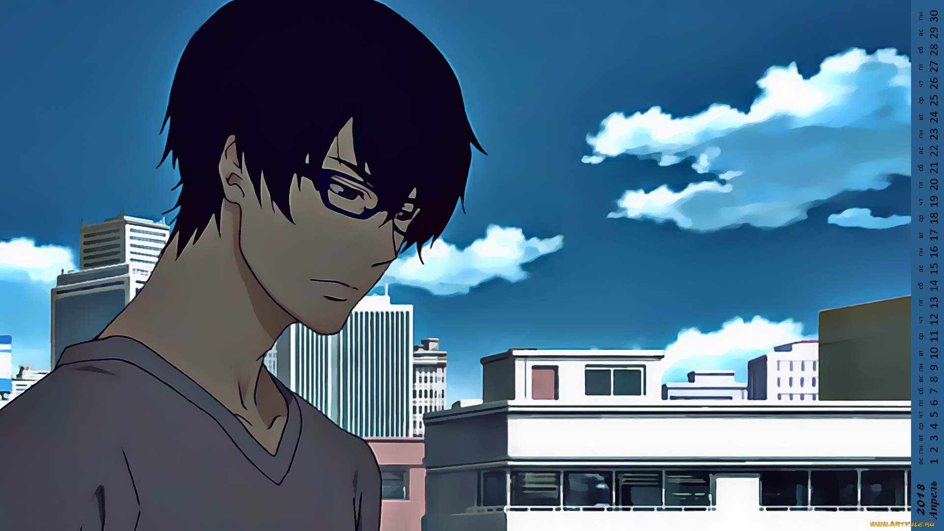 календари, аниме, юноша