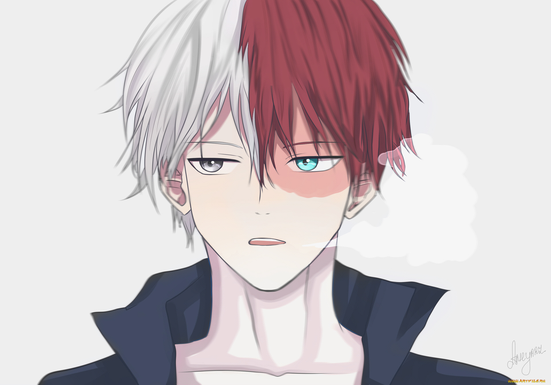 аниме, boku, no, hero, academia, тодороки, шото