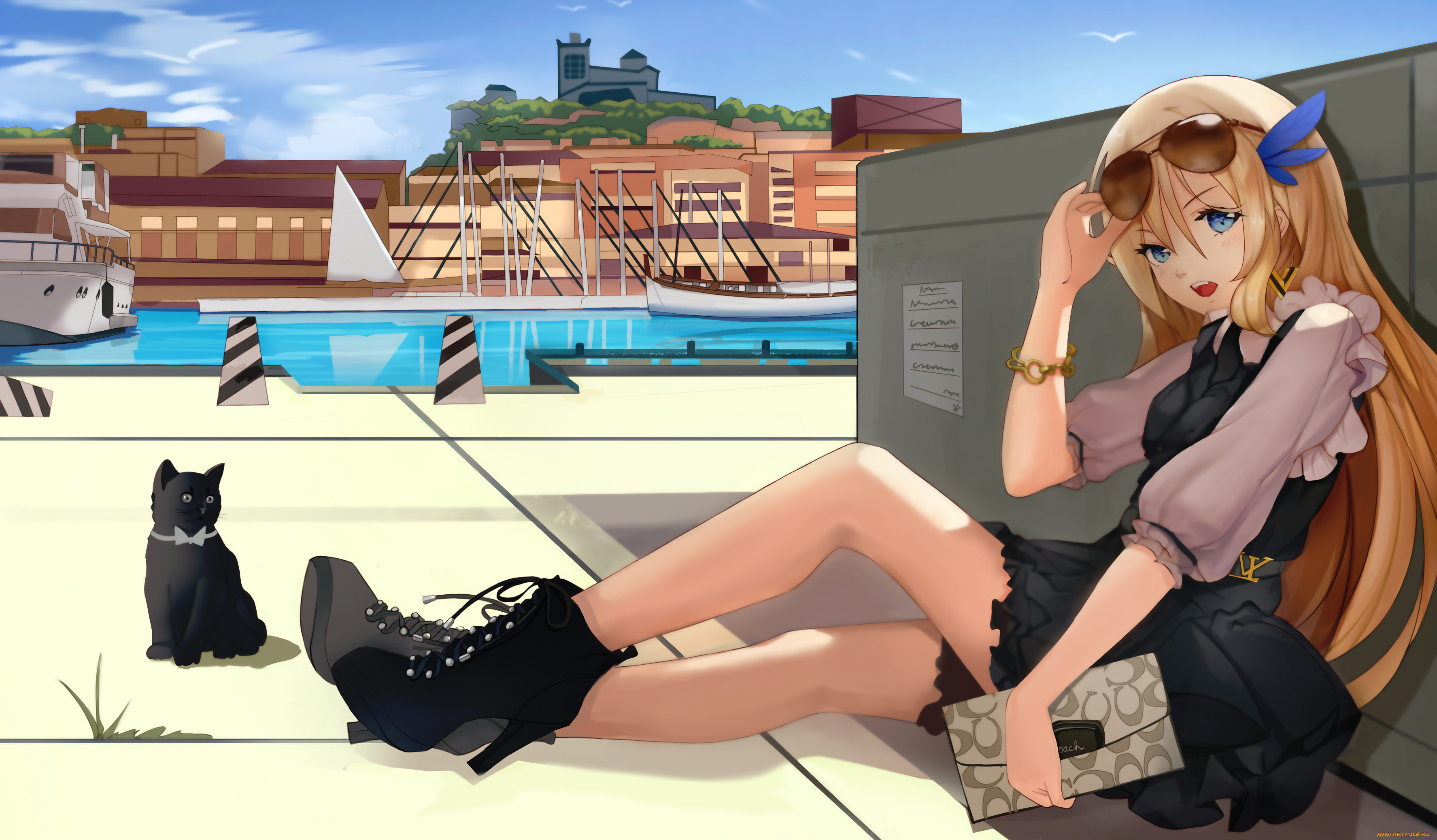 аниме, unknown, , другое, , девушка, взгляд, фон