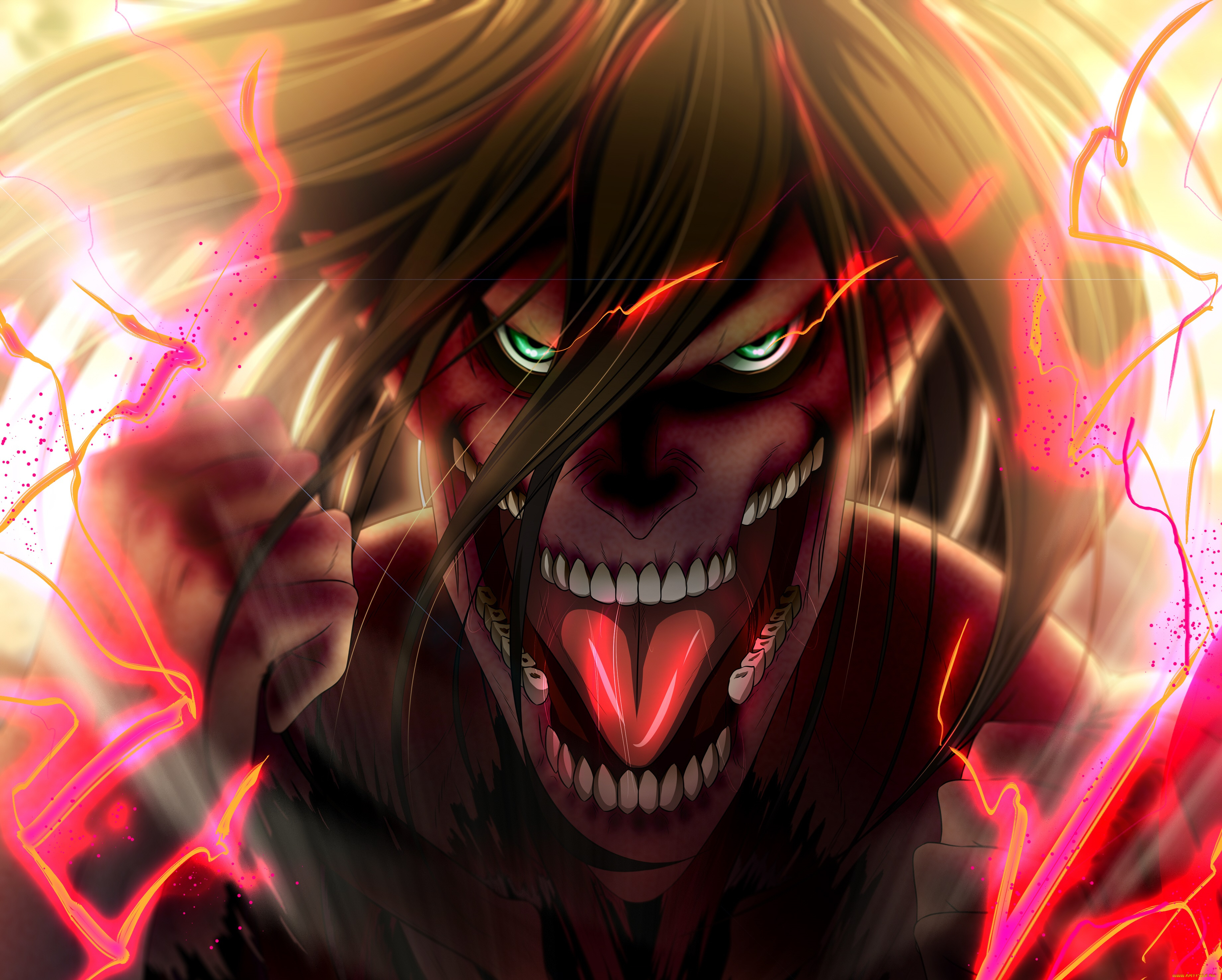 аниме, shingeki, no, kyojin, титан