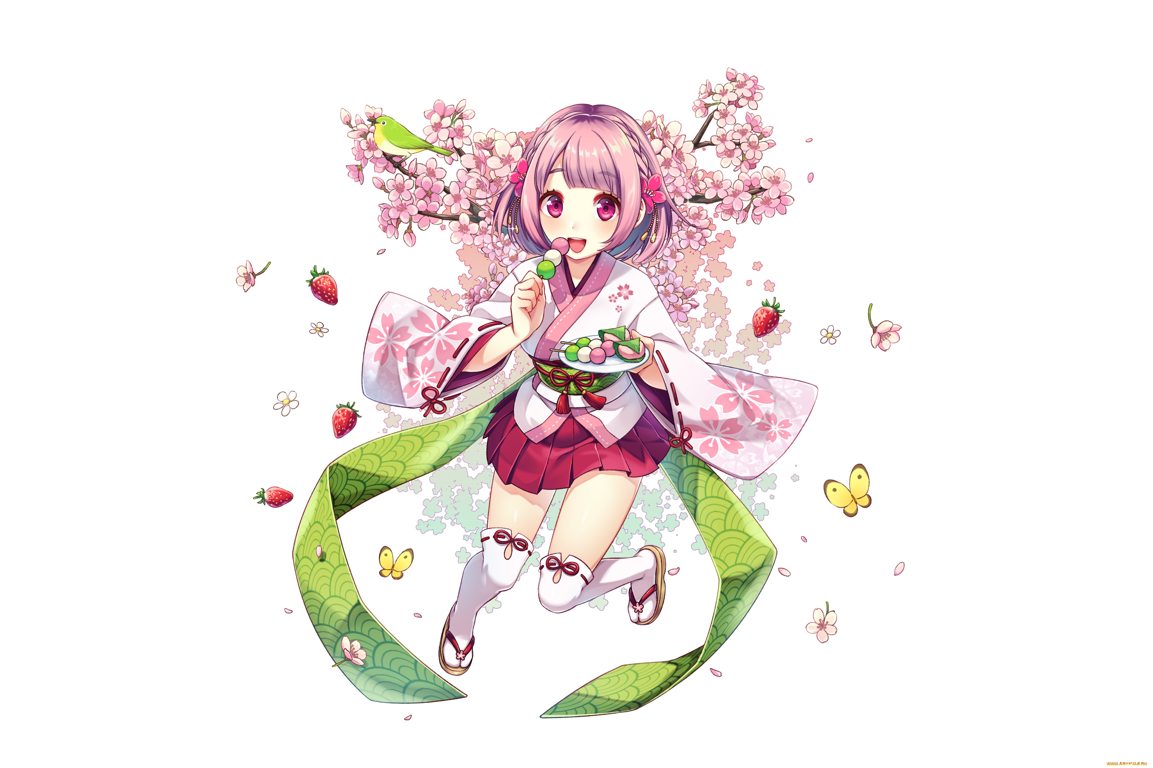 аниме, unknown, , другое, , девушка, взгляд, фон