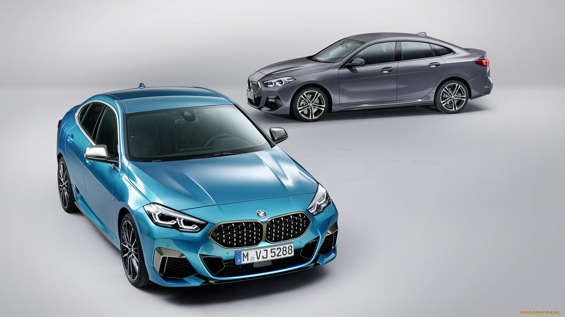 2020, bmw, 2, series, gran, coupe, автомобили, bmw, 2, series, gran, coupe, f44, 2020, экстерьер, вид, спереди, синий