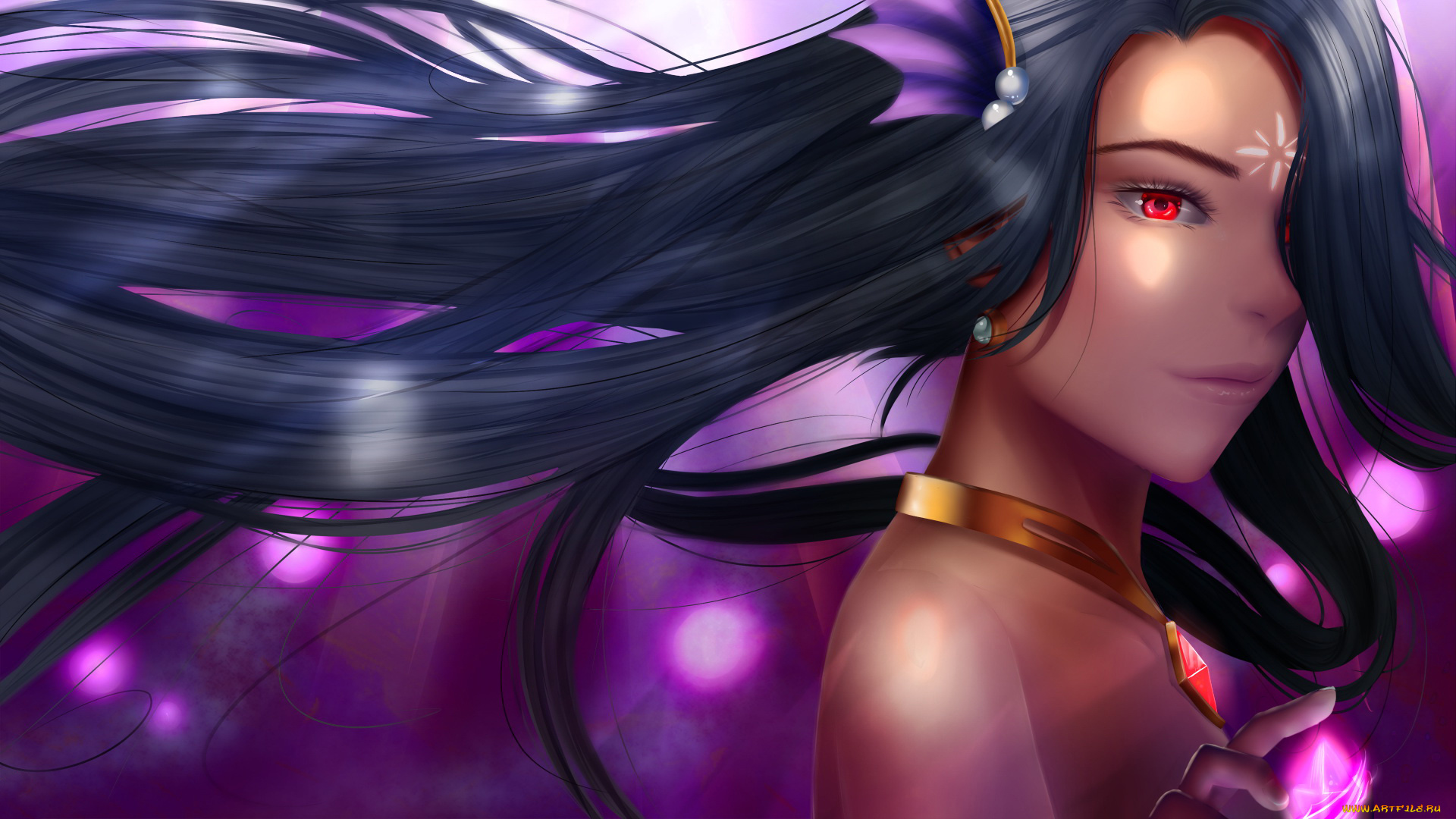 аниме, summer, wars, девушка, фон, волосы