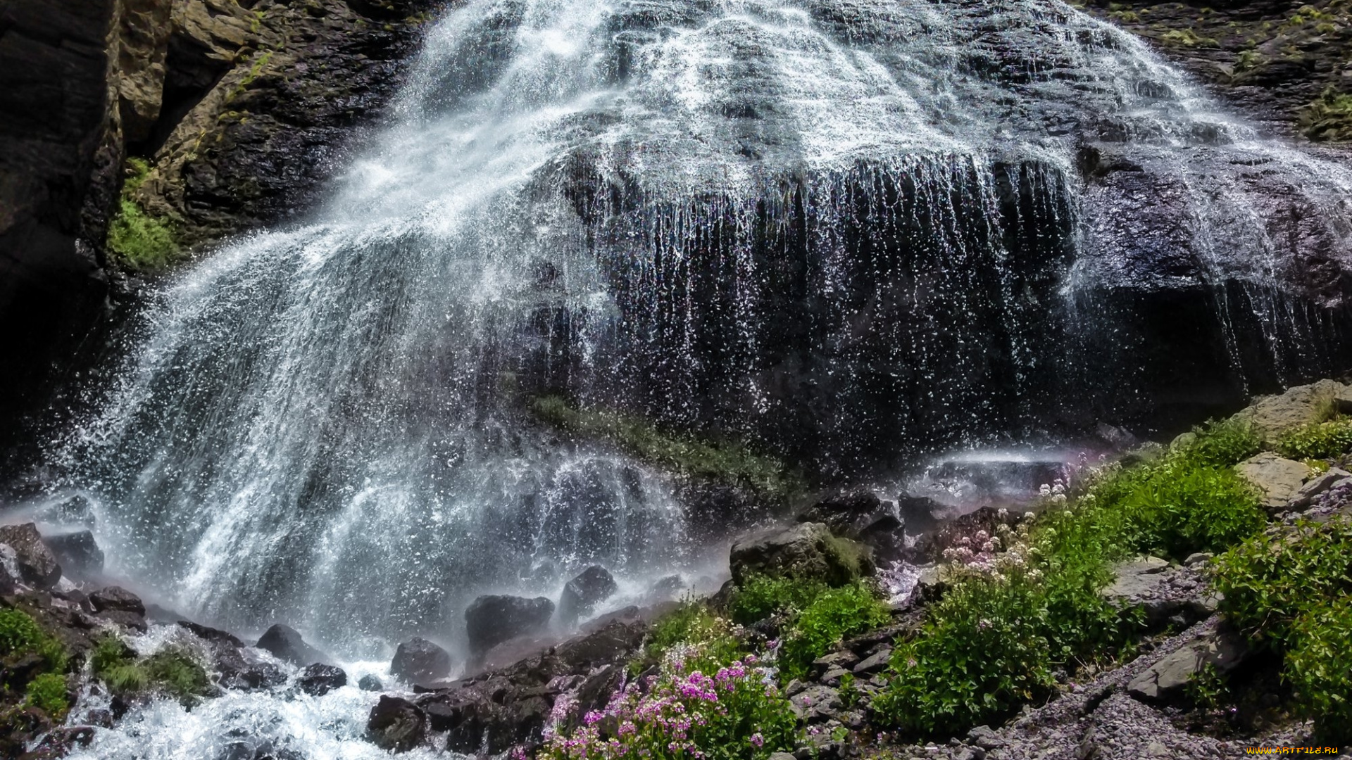 девичьи, косы, природа, водопады, водопад, девичьи, косы, кавказ, россия, скалы