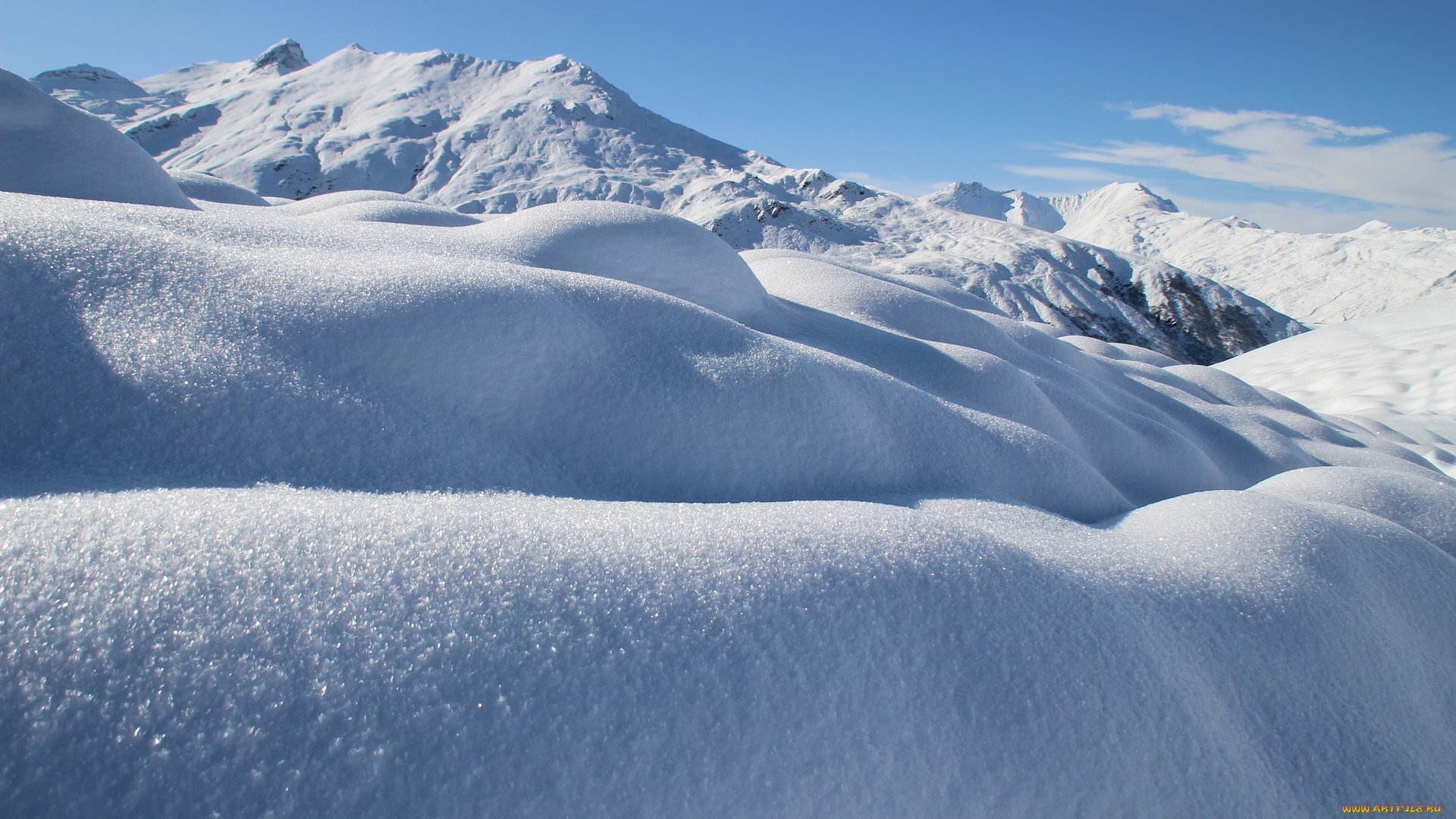 природа, зима, снег, сугробы