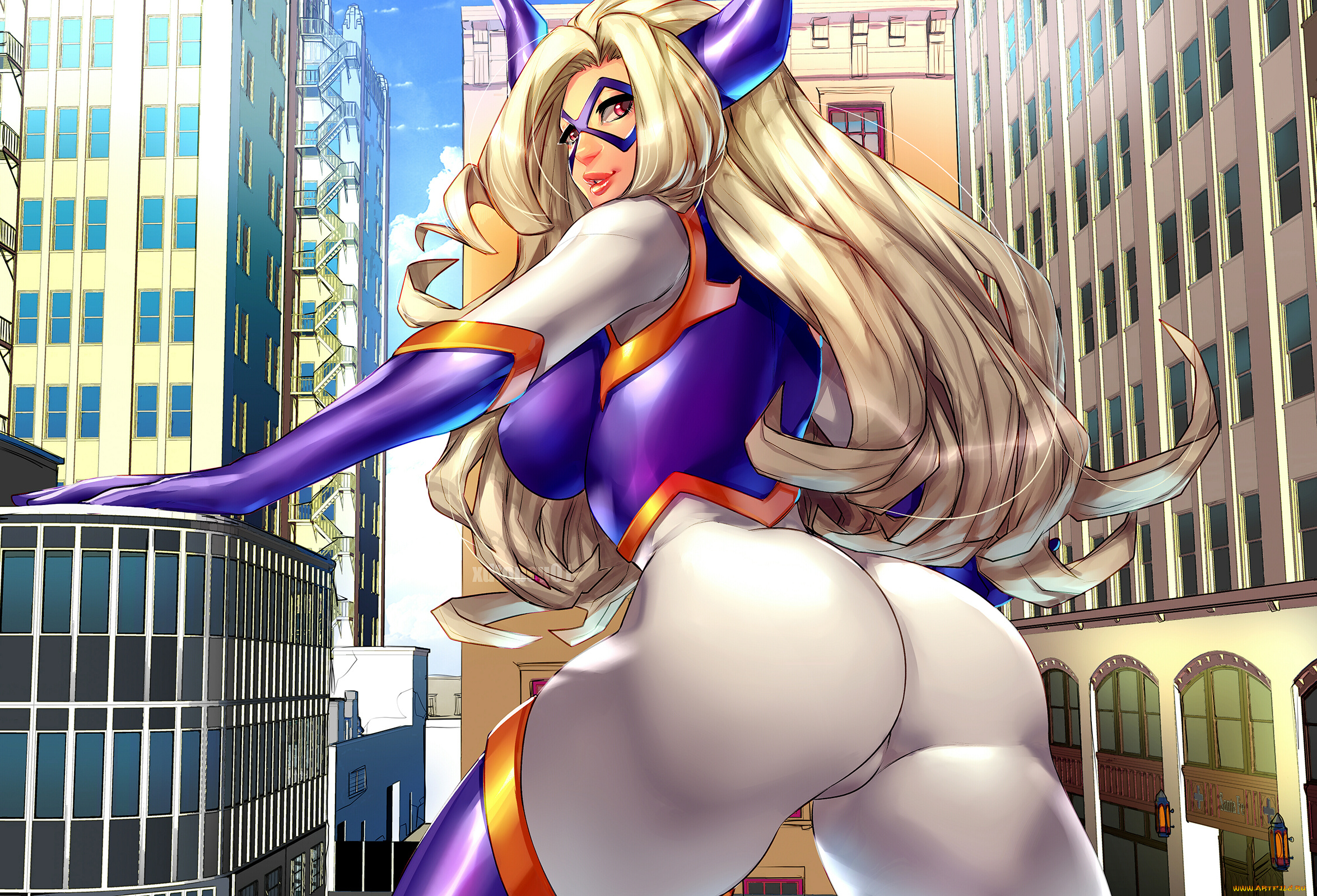 аниме, boku, no, hero, academia, девушка, фон, взгляд, униформа